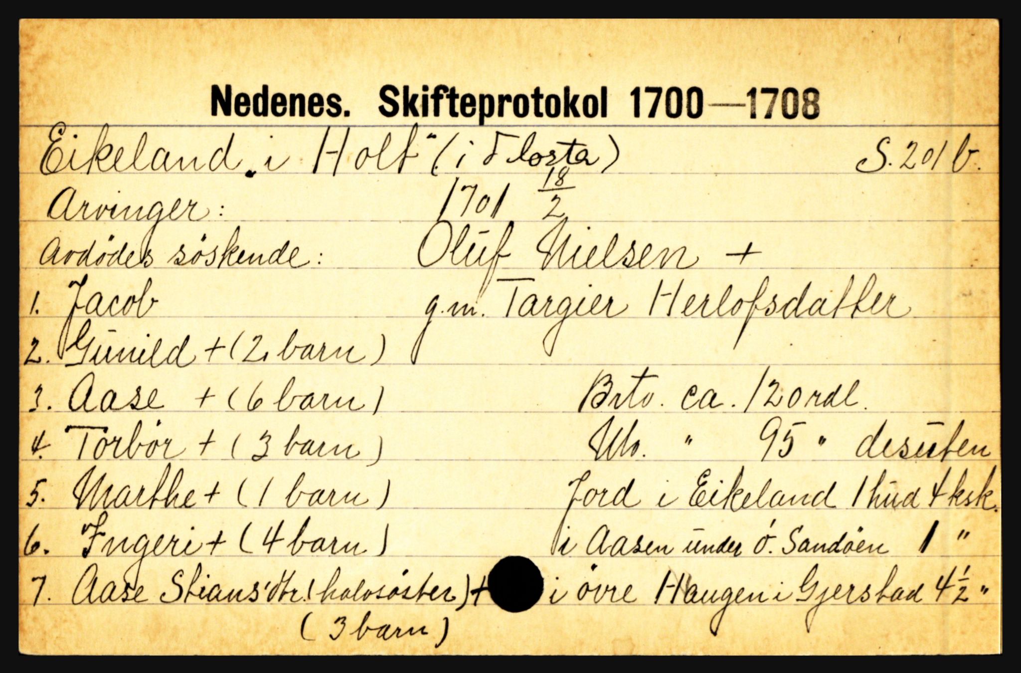 Nedenes sorenskriveri før 1824, AV/SAK-1221-0007/H, p. 5799