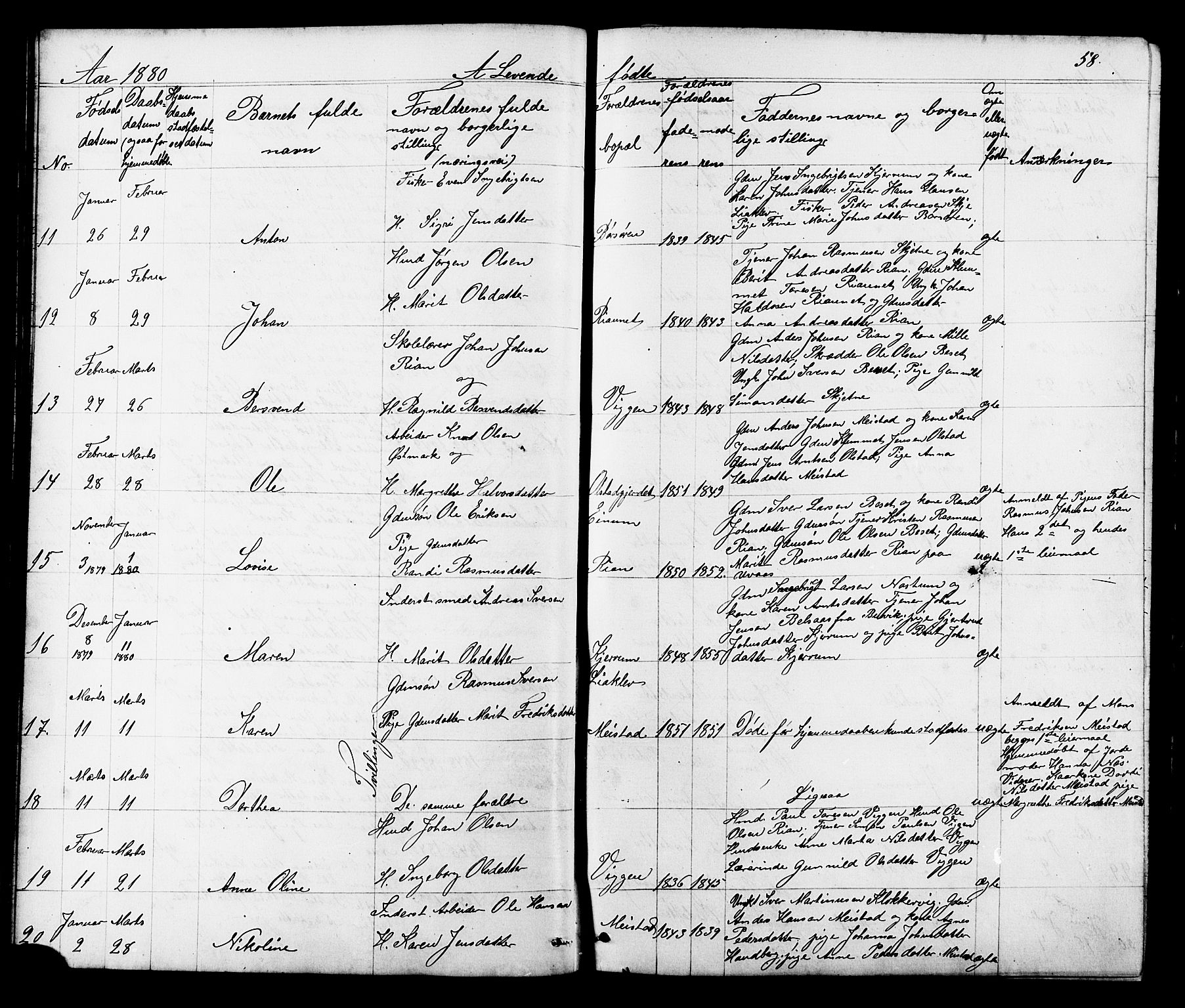 Ministerialprotokoller, klokkerbøker og fødselsregistre - Sør-Trøndelag, SAT/A-1456/665/L0777: Parish register (copy) no. 665C02, 1867-1915, p. 58
