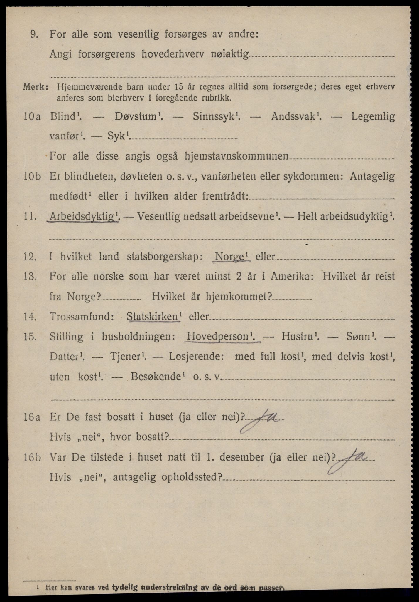 SAT, 1920 census for Stordal, 1920, p. 1535