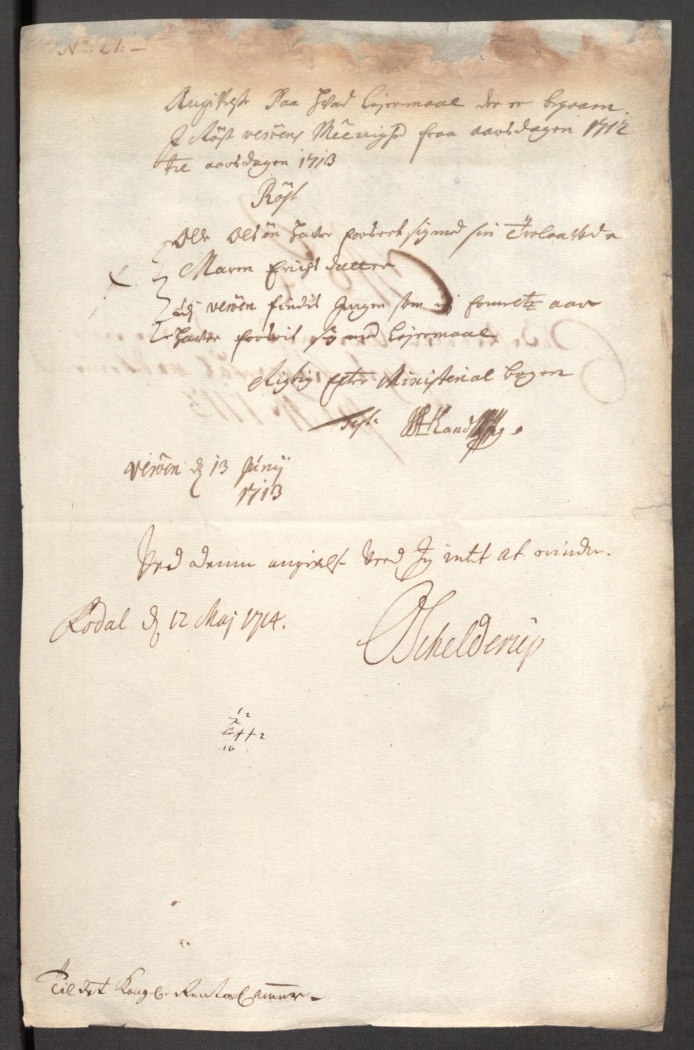 Rentekammeret inntil 1814, Reviderte regnskaper, Fogderegnskap, RA/EA-4092/R67/L4679: Fogderegnskap Vesterålen, Andenes og Lofoten, 1711-1713, p. 237