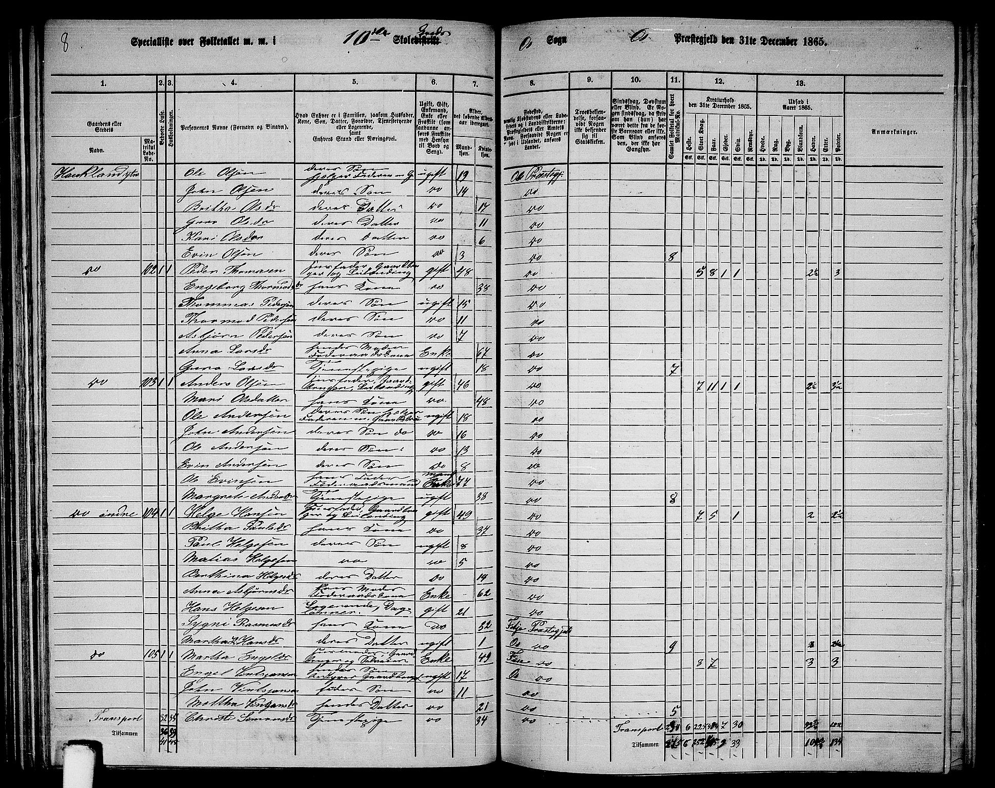 RA, 1865 census for Os, 1865, p. 54