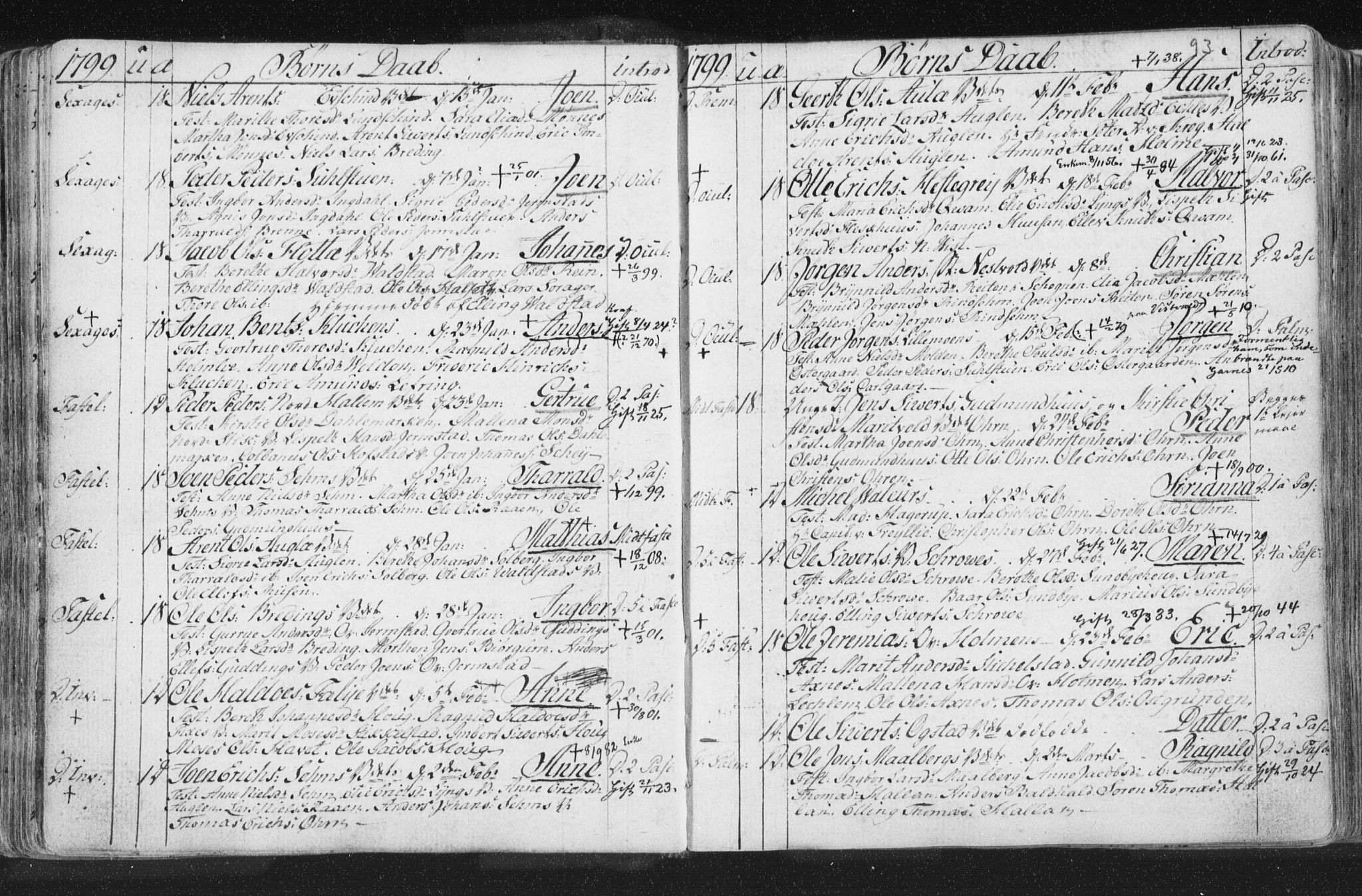Ministerialprotokoller, klokkerbøker og fødselsregistre - Nord-Trøndelag, SAT/A-1458/723/L0232: Parish register (official) no. 723A03, 1781-1804, p. 93