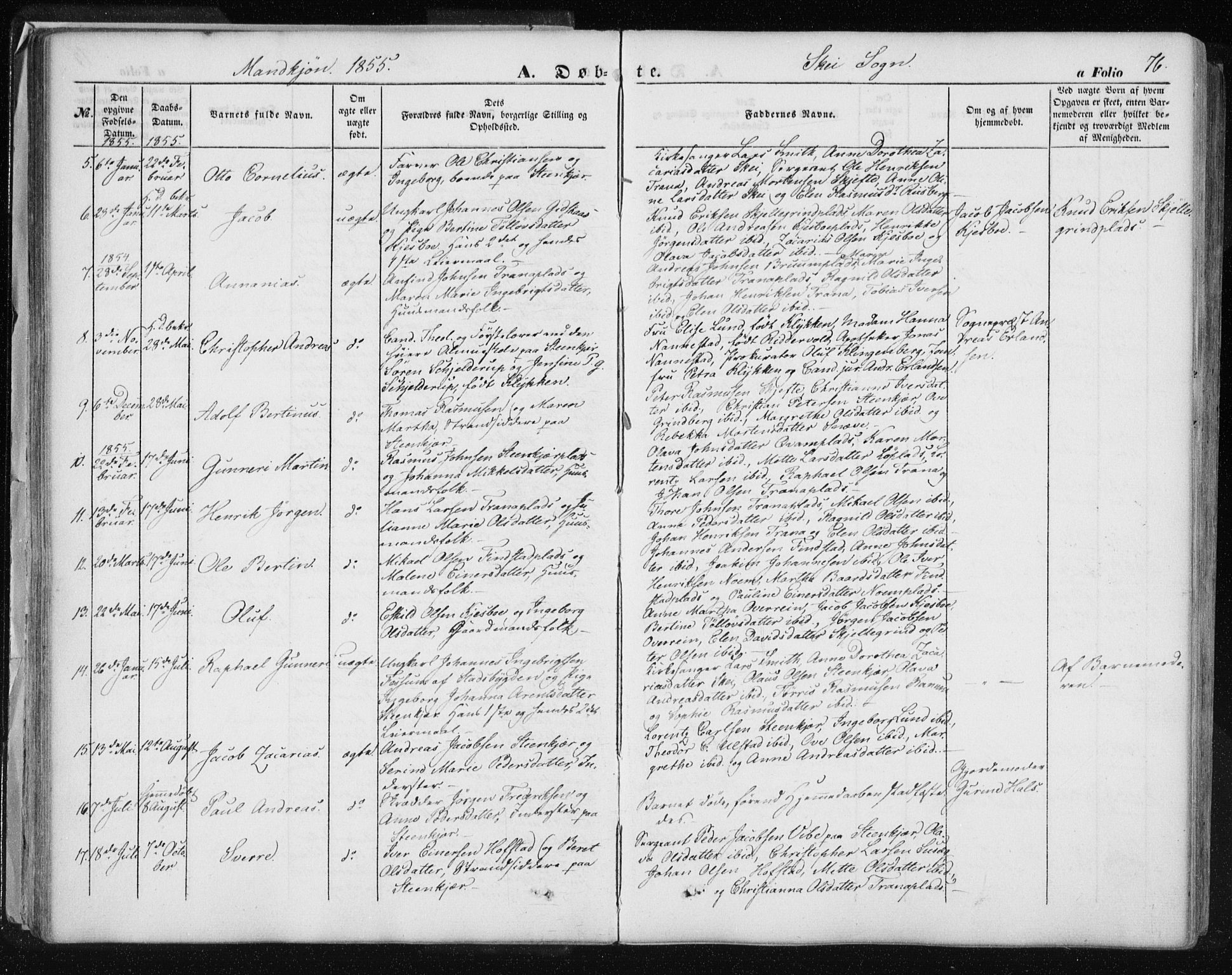 Ministerialprotokoller, klokkerbøker og fødselsregistre - Nord-Trøndelag, SAT/A-1458/735/L0342: Parish register (official) no. 735A07 /2, 1849-1862, p. 76