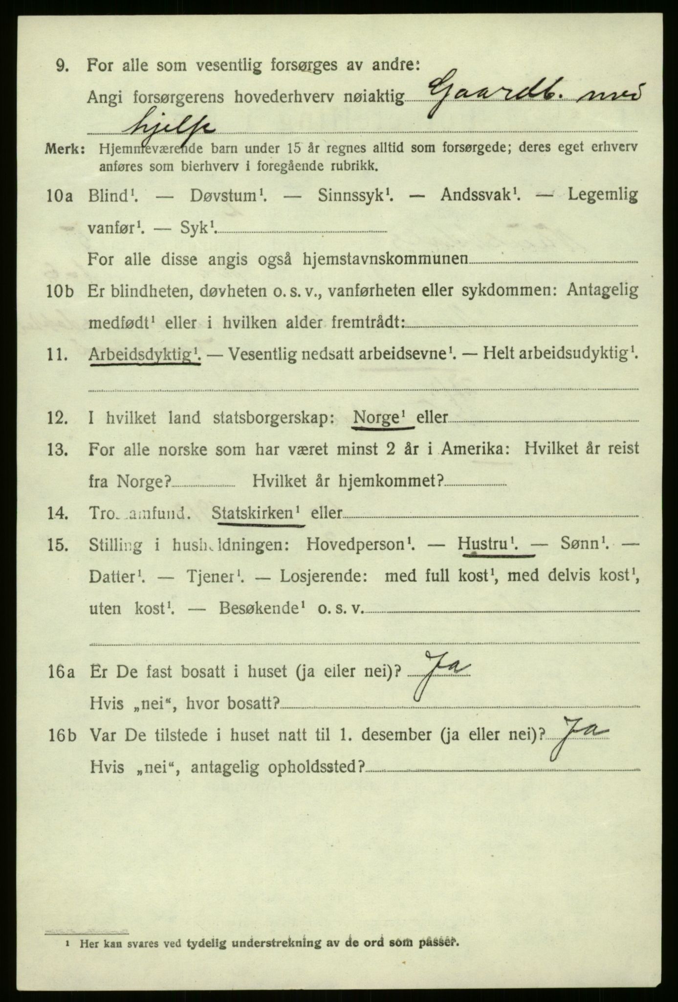 SAB, 1920 census for Naustdal, 1920, p. 3086