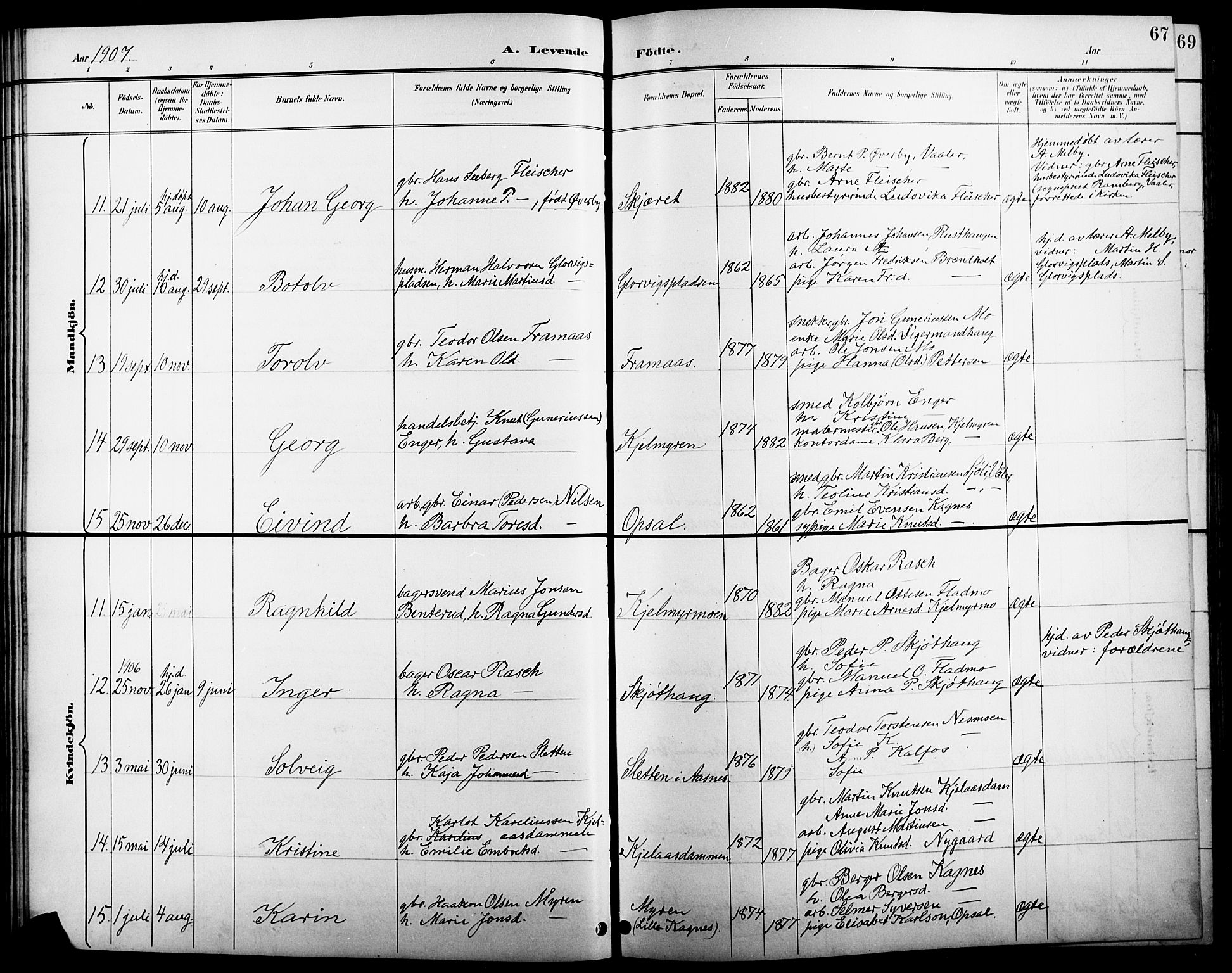 Åsnes prestekontor, AV/SAH-PREST-042/H/Ha/Hab/L0005: Parish register (copy) no. 5, 1895-1920, p. 67