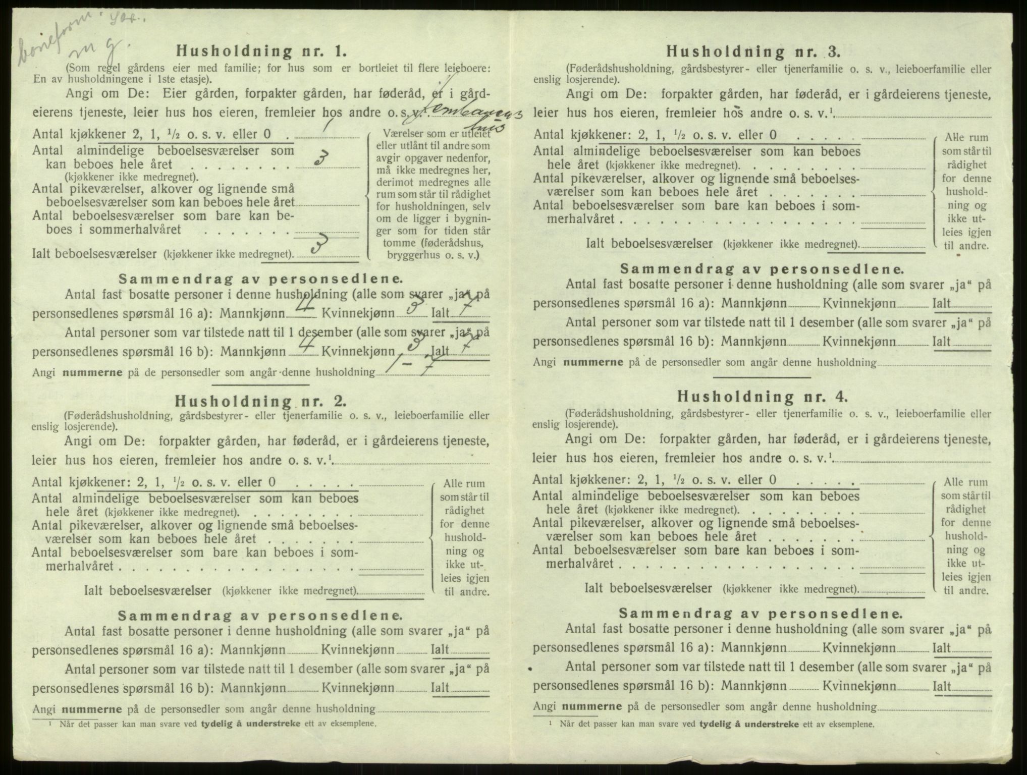 SAB, 1920 census for Aurland, 1920, p. 562