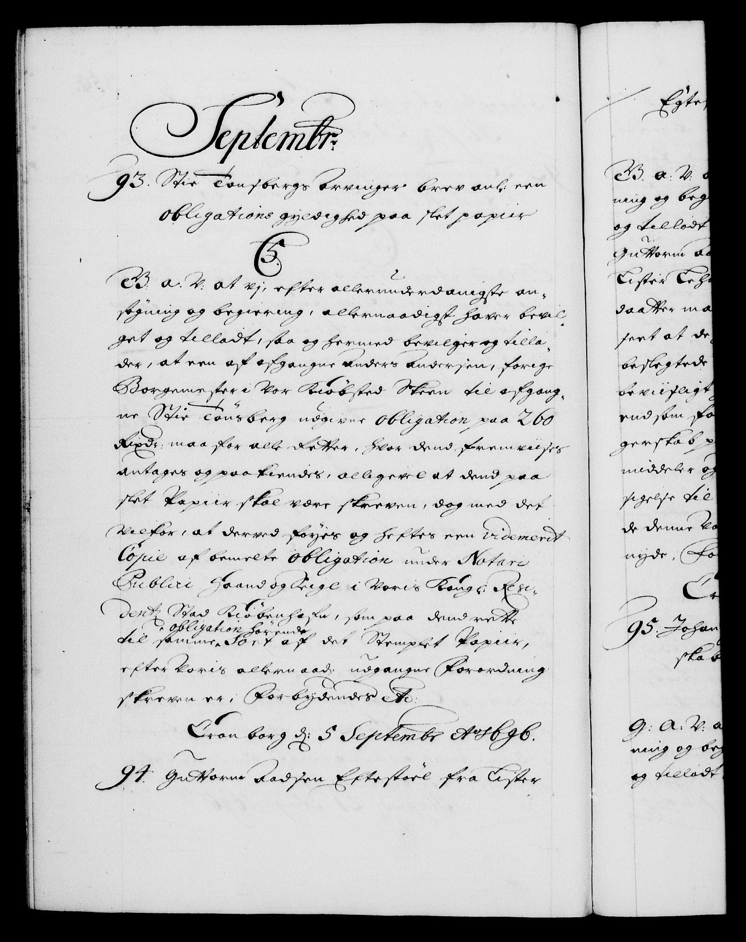 Danske Kanselli 1572-1799, AV/RA-EA-3023/F/Fc/Fca/Fcaa/L0016: Norske registre (mikrofilm), 1692-1697, p. 359b