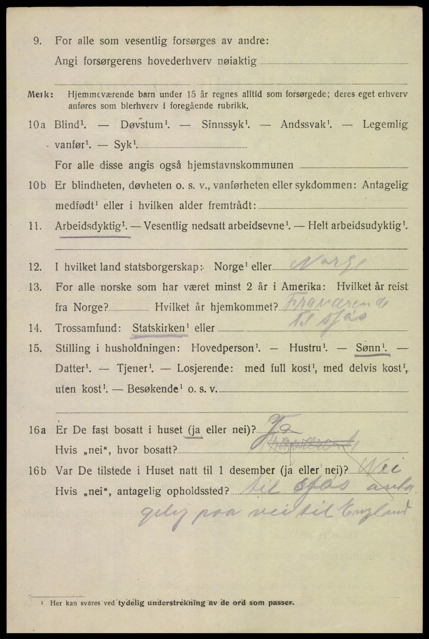 SAK, 1920 census for Kristiansand, 1920, p. 15342