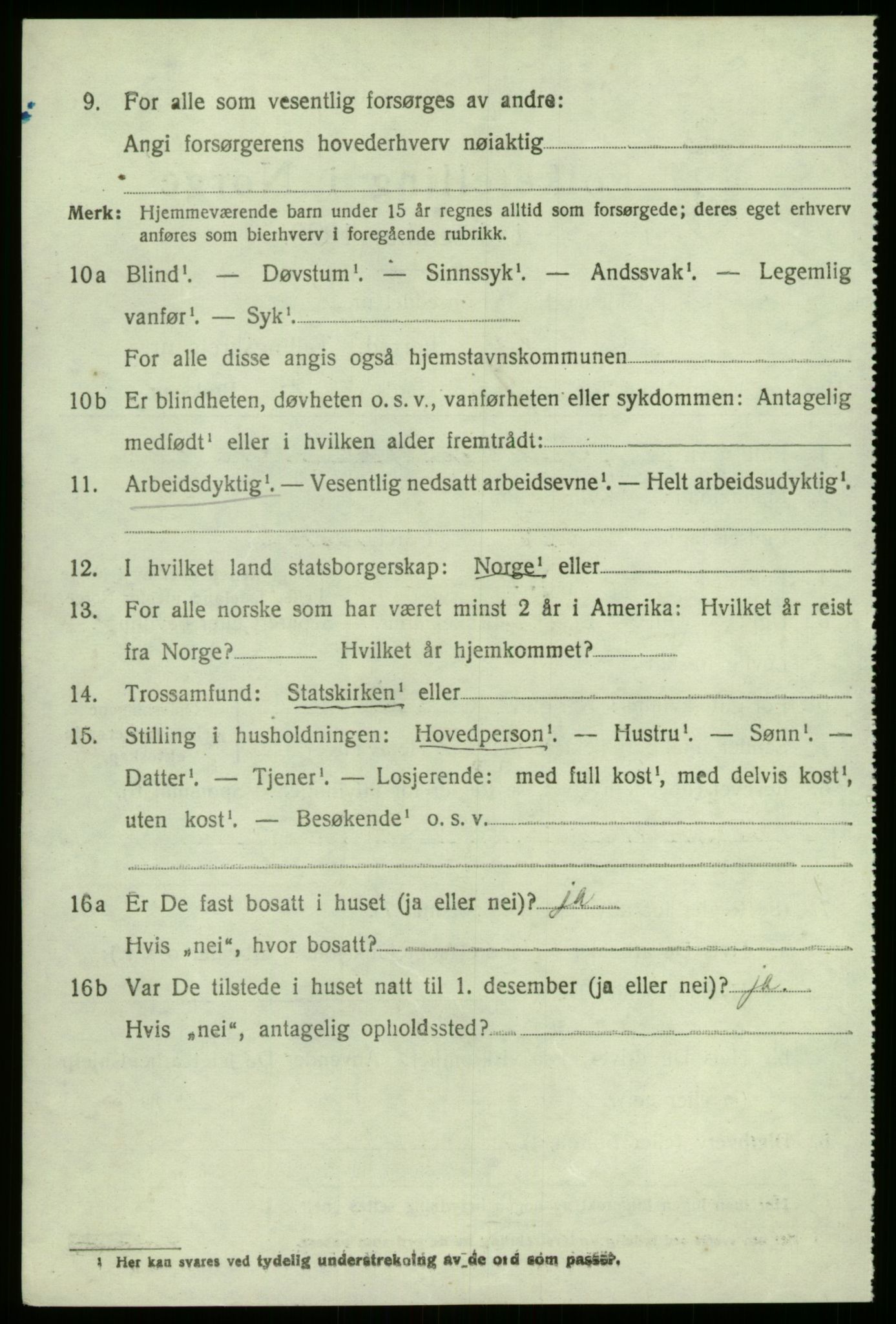 SAB, 1920 census for Vik, 1920, p. 3934