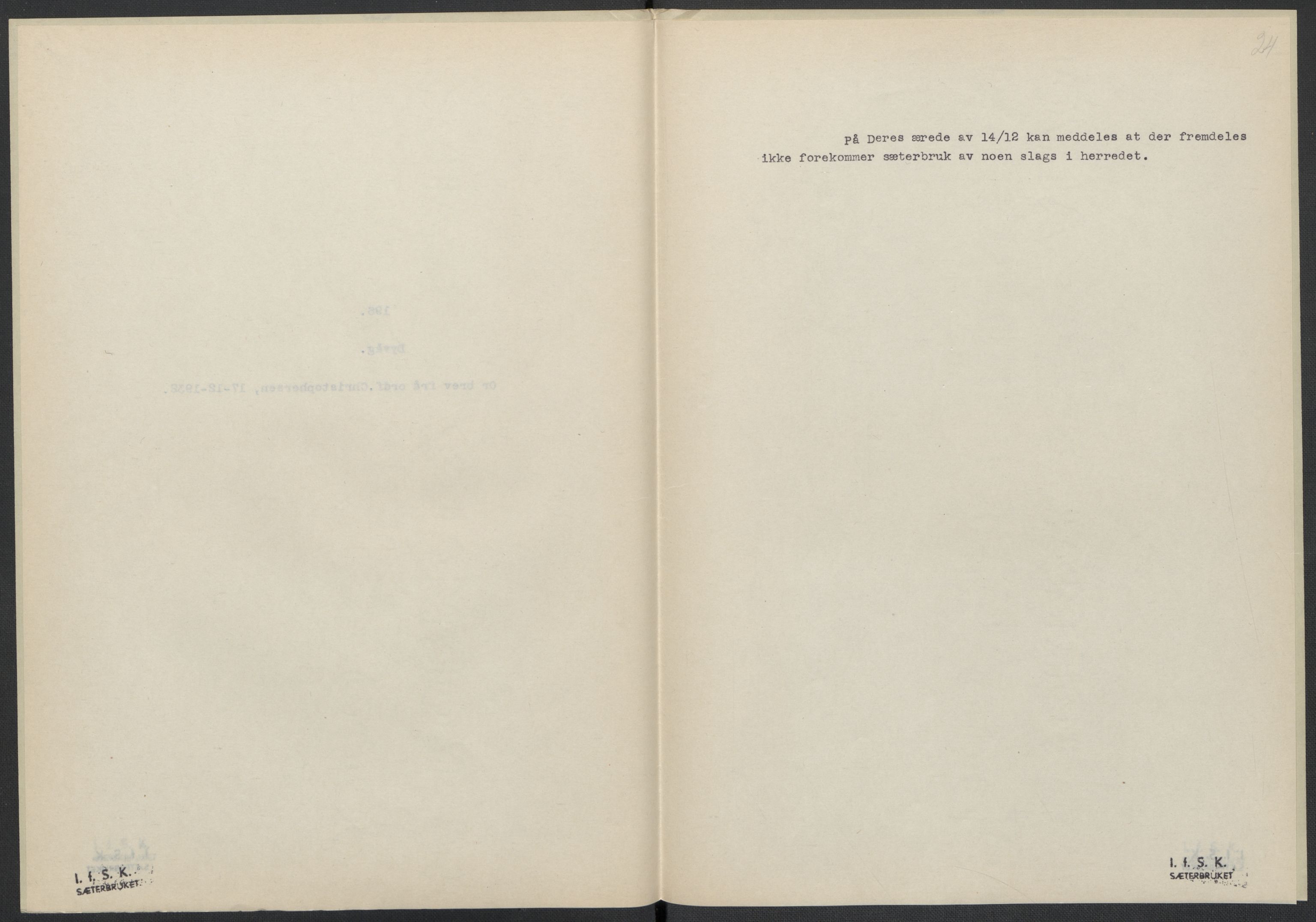 Instituttet for sammenlignende kulturforskning, RA/PA-0424/F/Fc/L0008/0001: Eske B8: / Aust-Agder (perm XIX), 1932-1938, p. 24