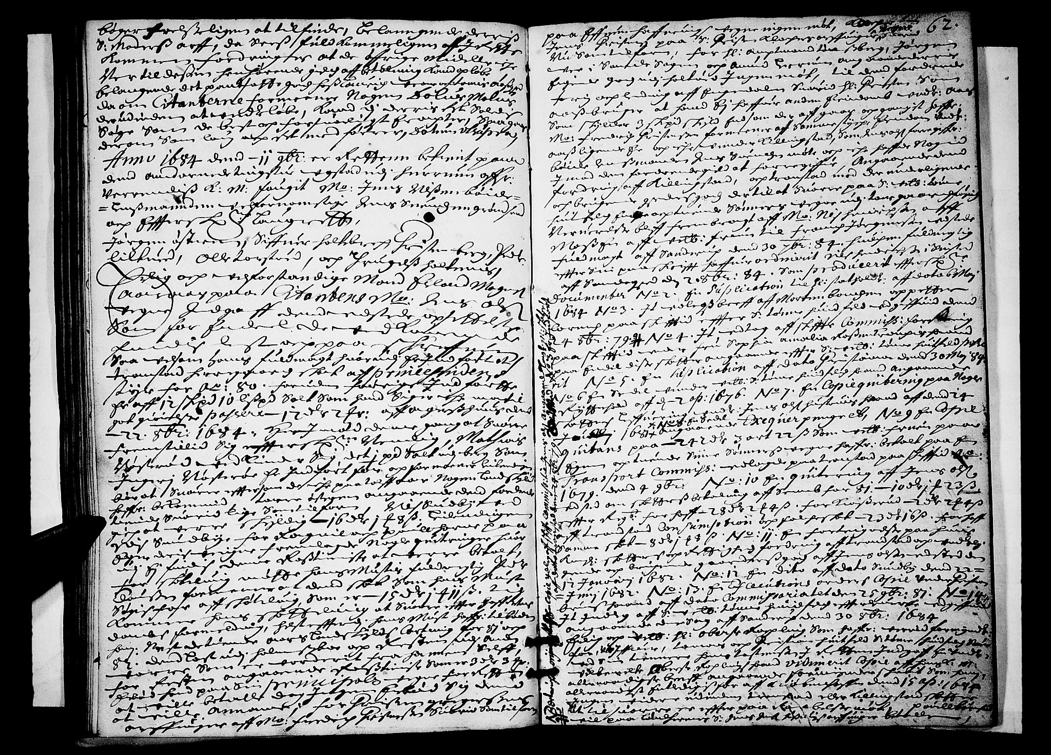 Lier, Røyken og Hurum sorenskriveri, AV/SAKO-A-89/F/Fa/L0025: Tingbok, 1684, p. 62