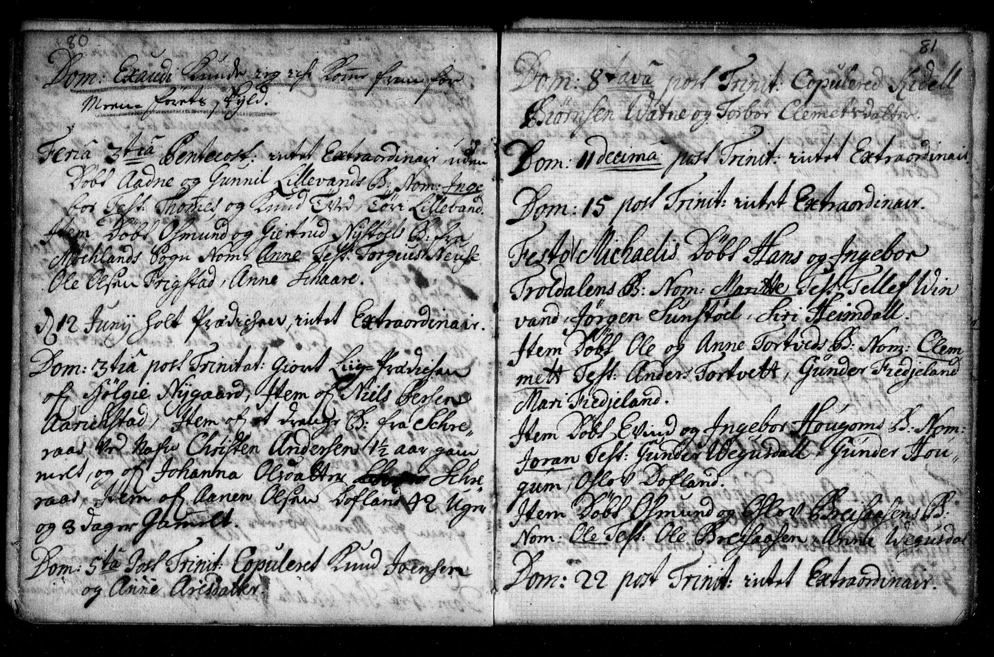 Herefoss sokneprestkontor, AV/SAK-1111-0019/F/Fa/Fab/L0001: Parish register (official) no. A 1, 1704-1779, p. 80-81