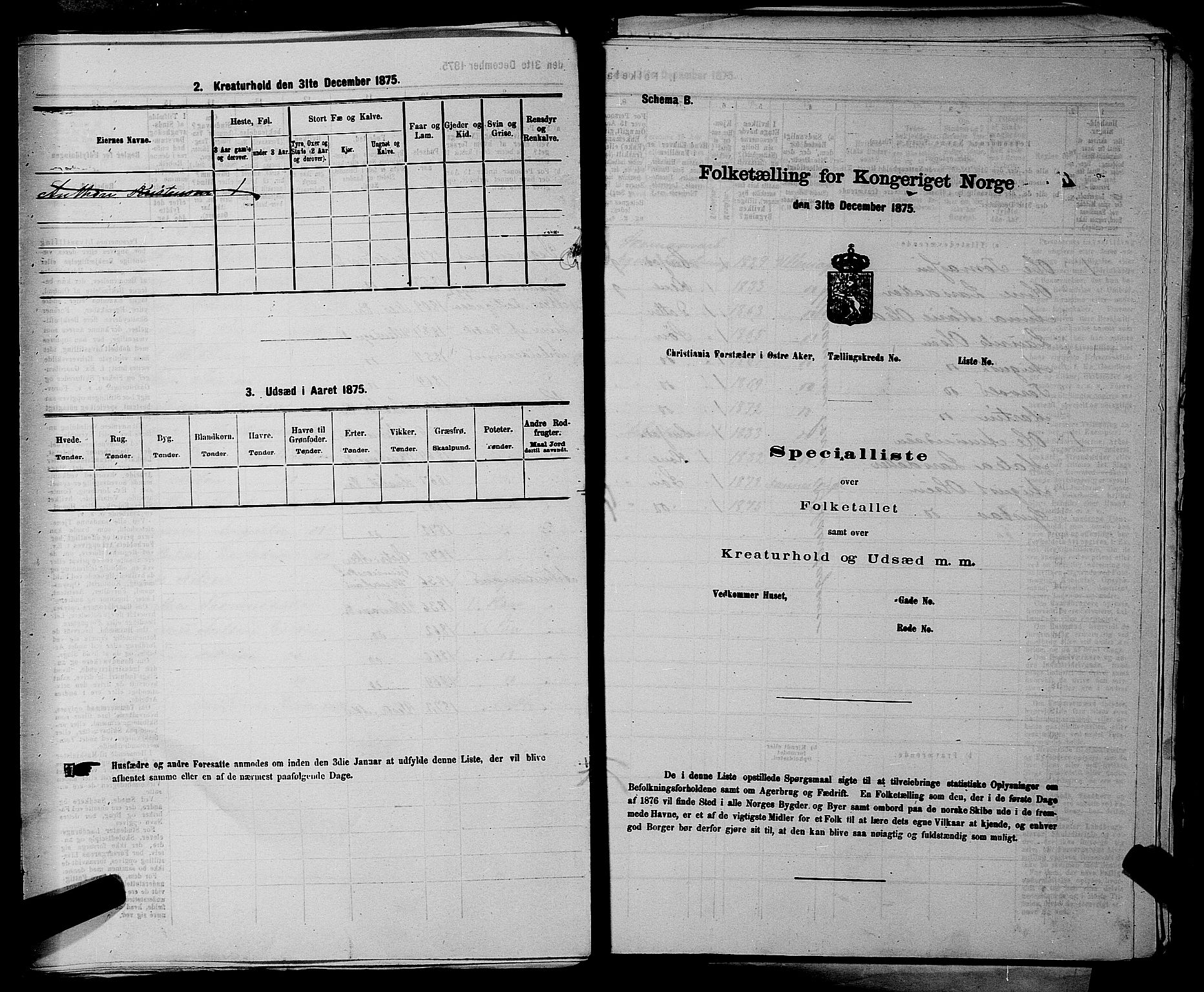 RA, 1875 census for 0218bP Østre Aker, 1875, p. 1894