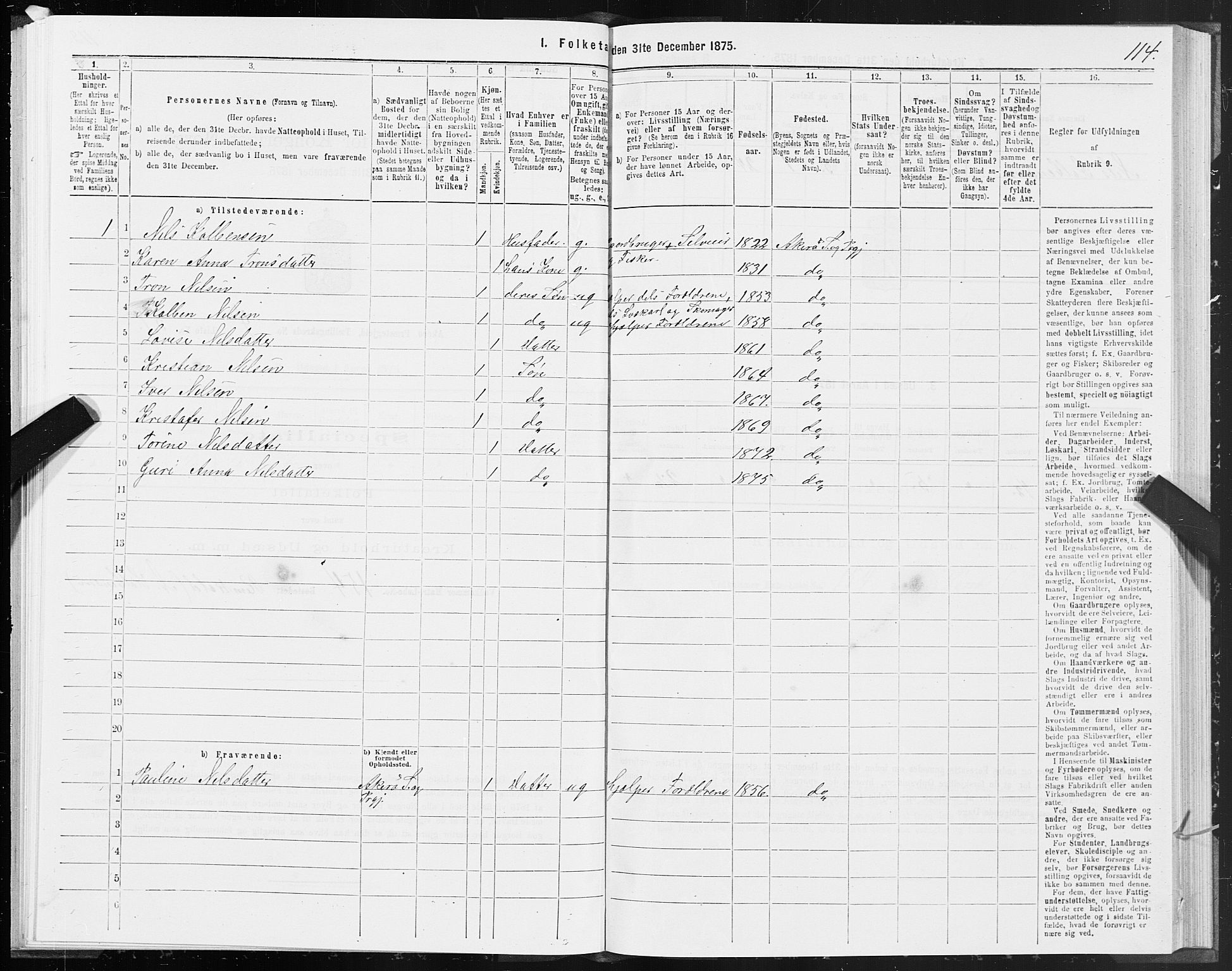 SAT, 1875 census for 1545P Aukra, 1875, p. 2114