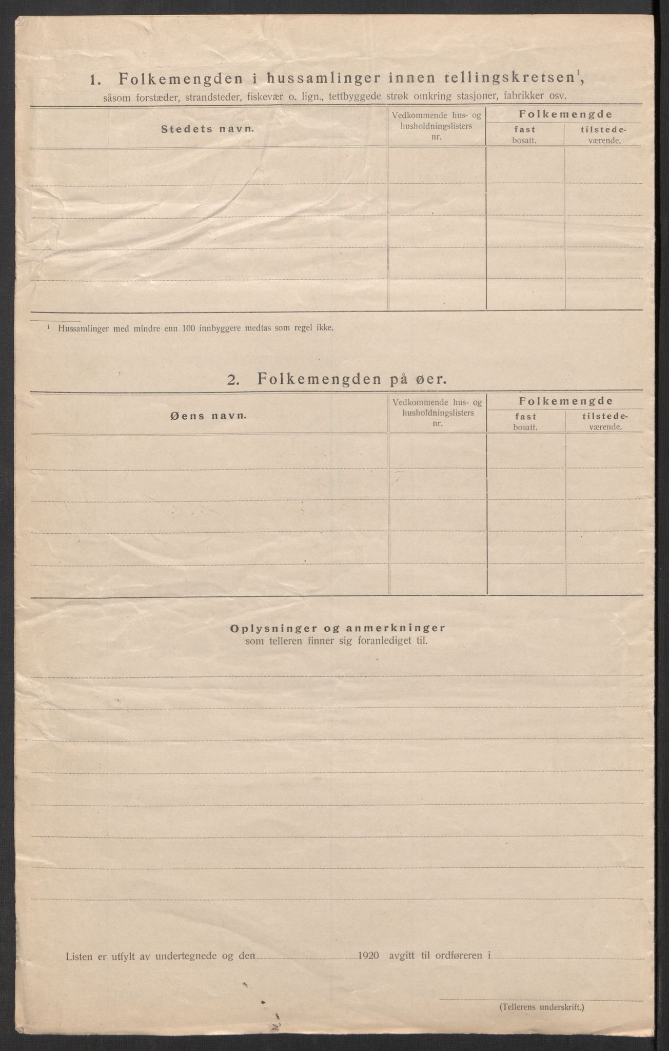 SAK, 1920 census for Holum, 1920, p. 24