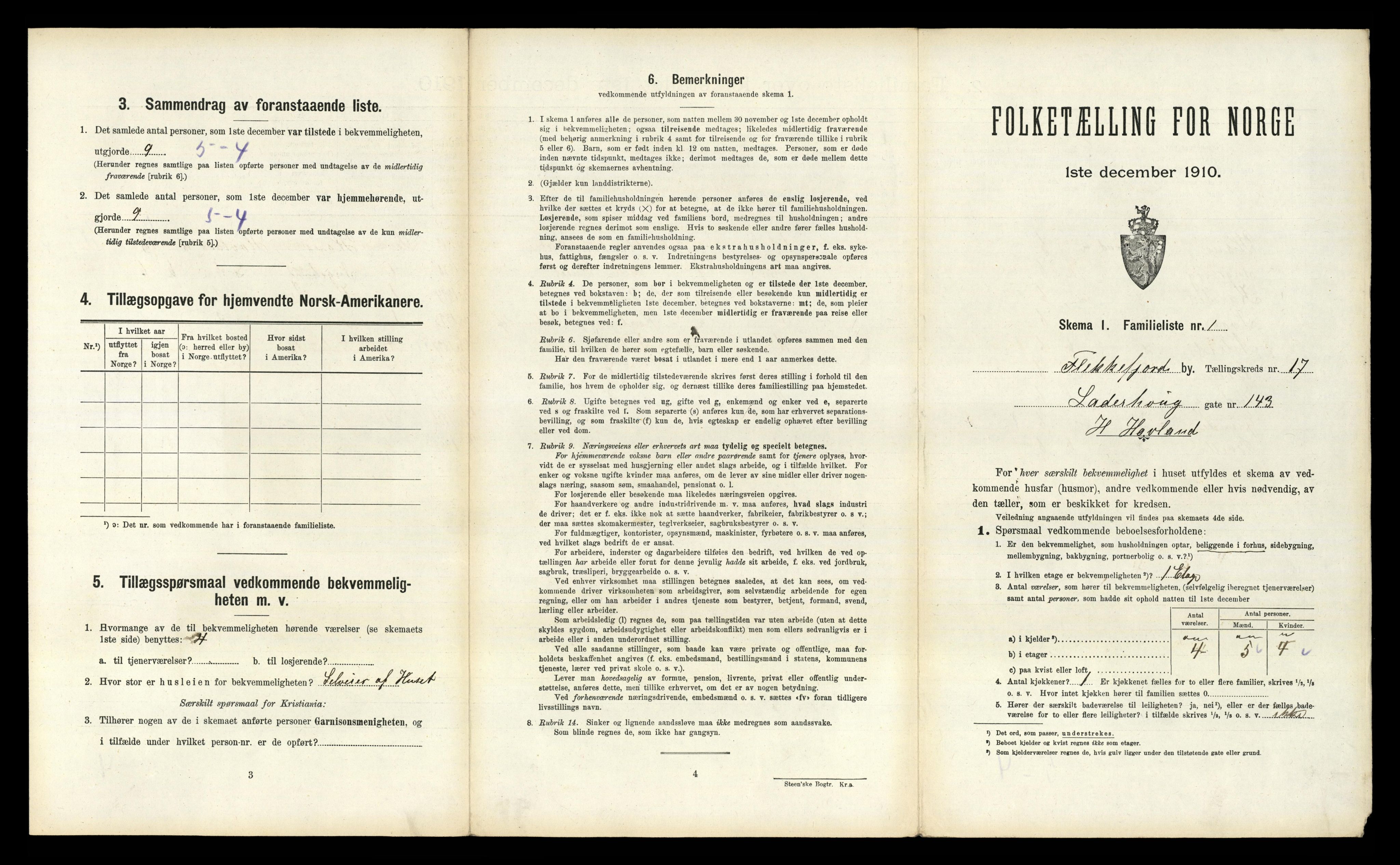 RA, 1910 census for Flekkefjord, 1910, p. 1418