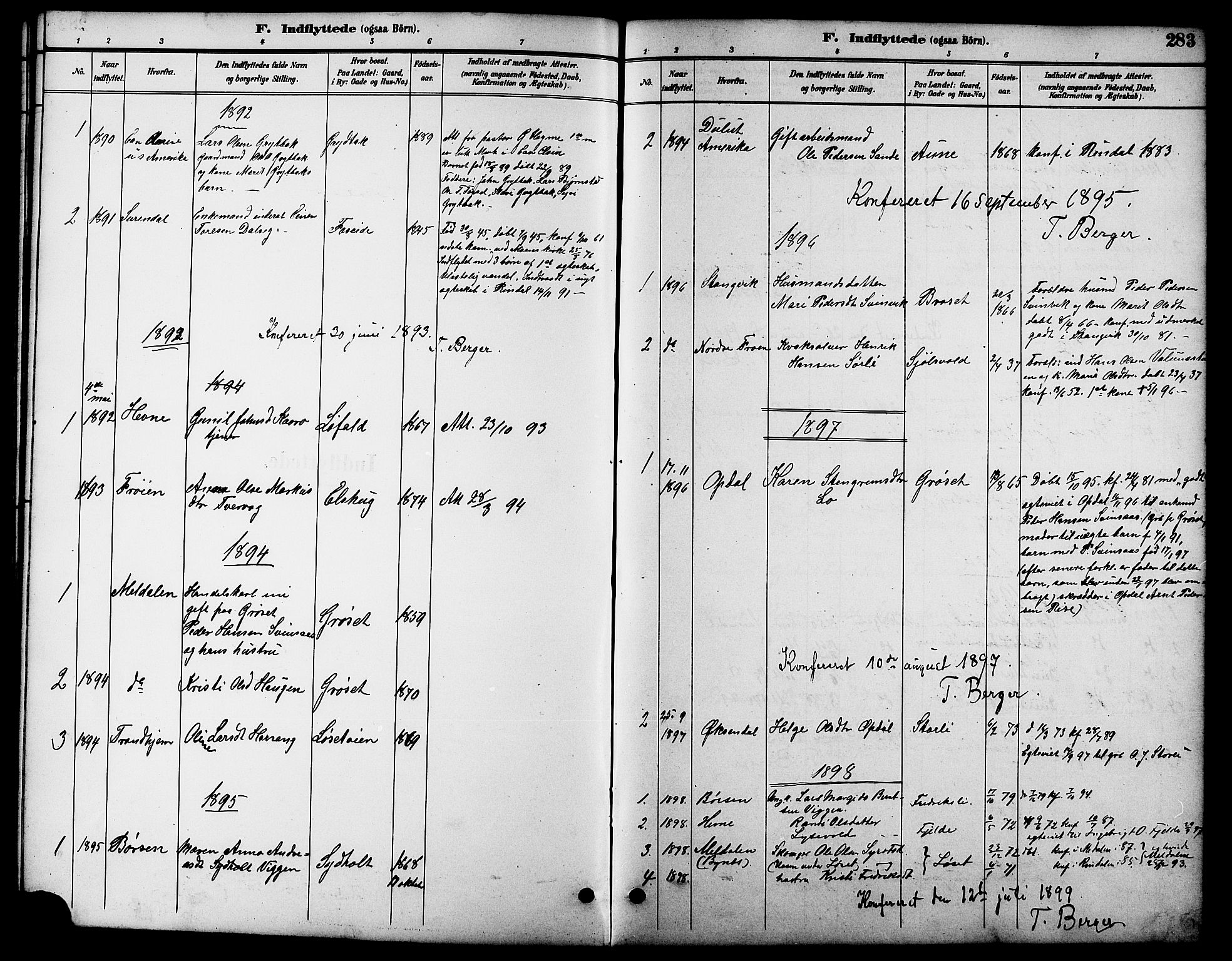 Ministerialprotokoller, klokkerbøker og fødselsregistre - Møre og Romsdal, AV/SAT-A-1454/598/L1078: Parish register (copy) no. 598C03, 1892-1909, p. 283