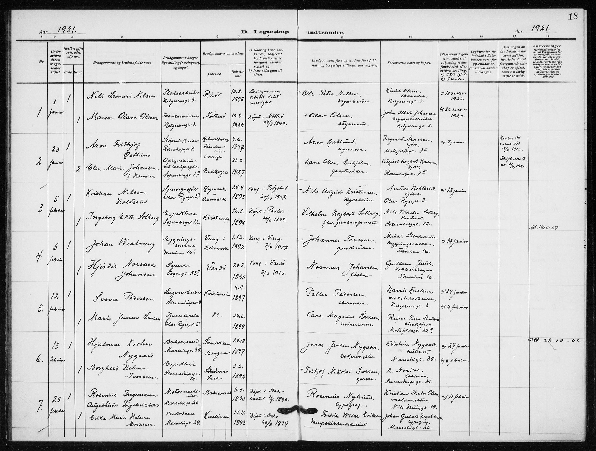 Hauge prestekontor Kirkebøker, AV/SAO-A-10849/F/Fa/L0003: Parish register (official) no. 3, 1917-1938, p. 18