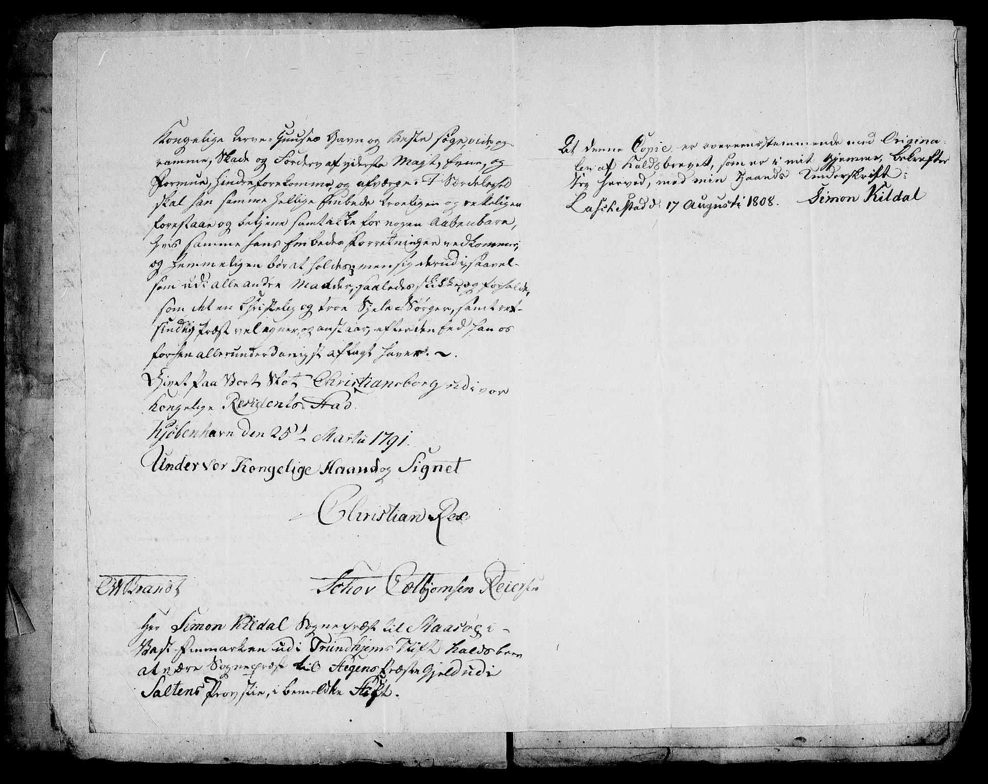 Danske Kanselli, Skapsaker, AV/RA-EA-4061/F/L0118: Skap 16, pakke 49, 1808, p. 9