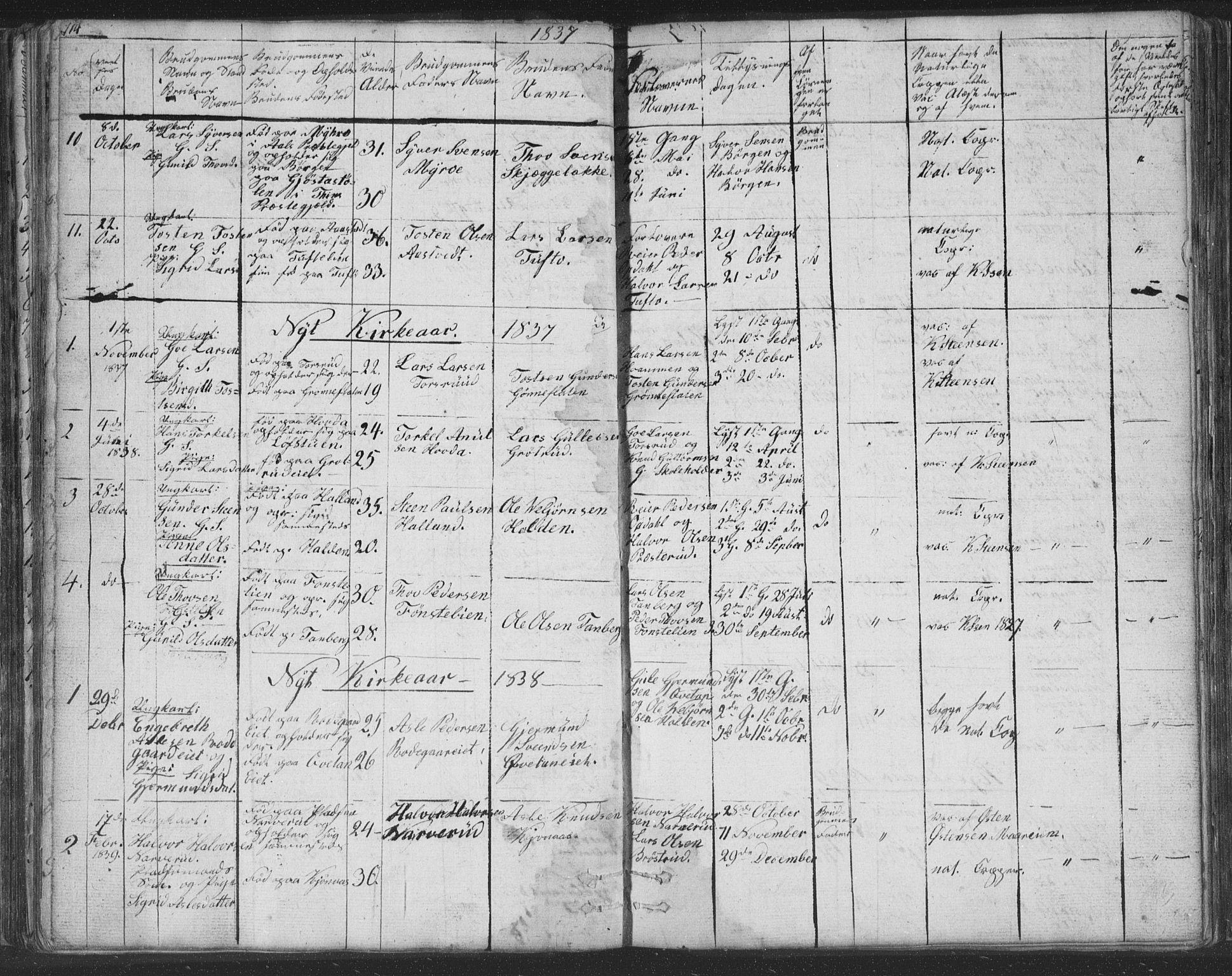 Nore kirkebøker, SAKO/A-238/F/Fc/L0002: Parish register (official) no. III 2, 1836-1861, p. 114