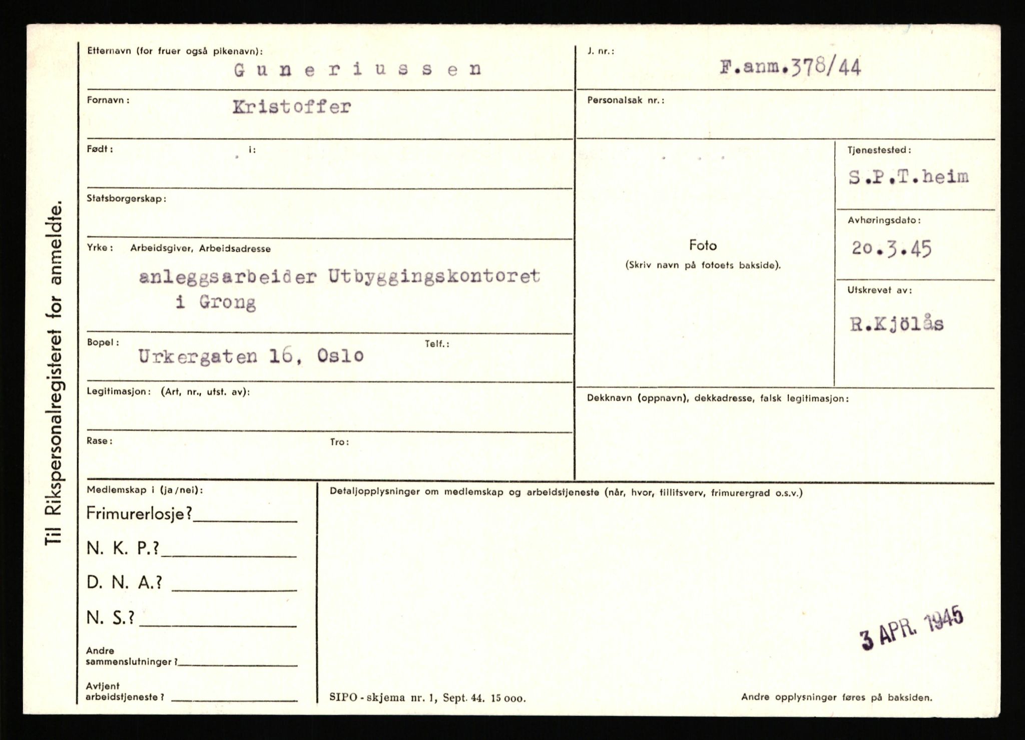 Statspolitiet - Hovedkontoret / Osloavdelingen, AV/RA-S-1329/C/Ca/L0005: Furali - Hamula, 1943-1945, p. 2867