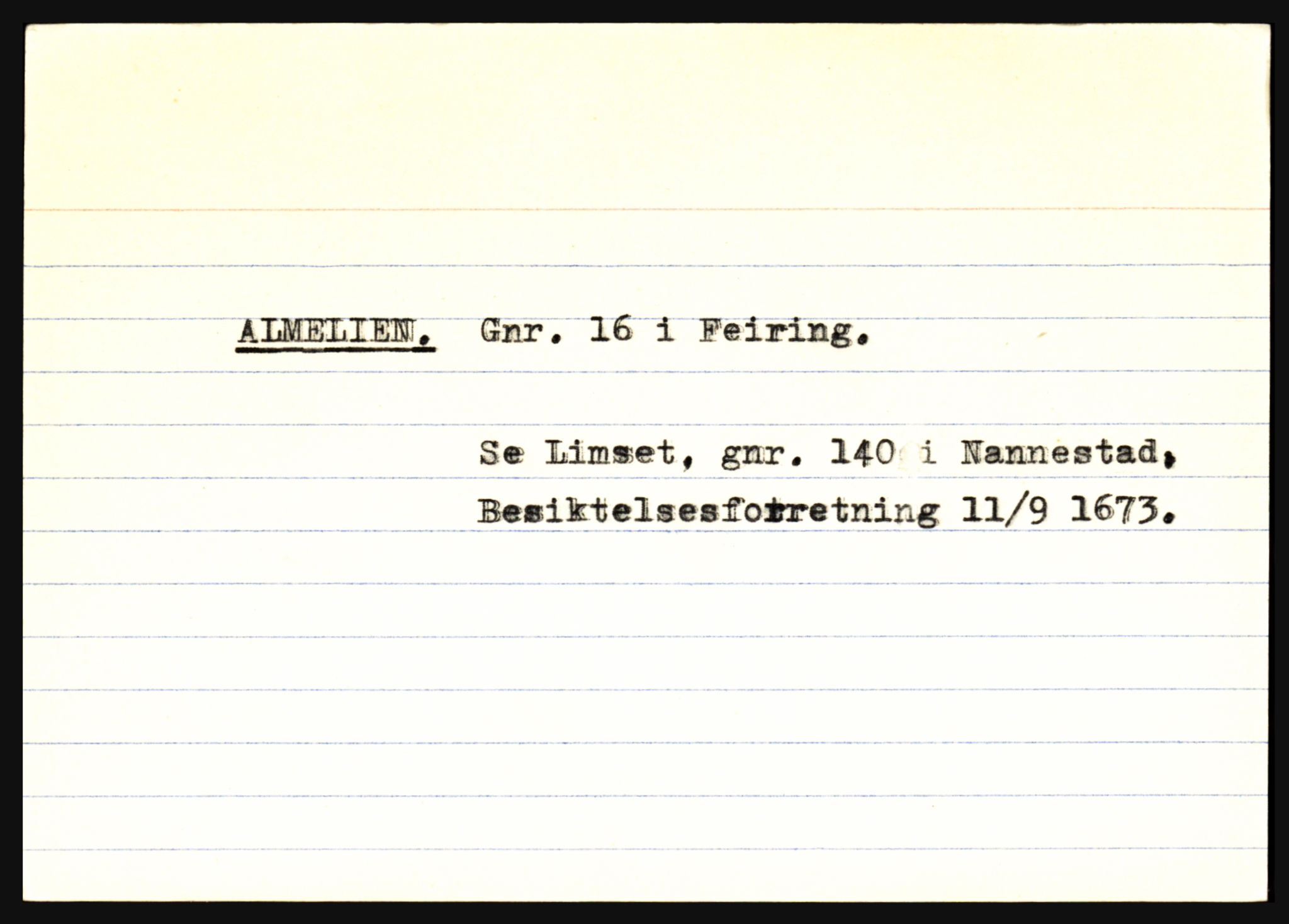 Statsarkivet i Oslo, AV/SAO-A-10621/Z/Zb/L0009: Enebakk (Auen - Årsrud), Feiring (Almelien - Torgunrød), Fet m/ Rælingen (Auten - Garder), p. 852