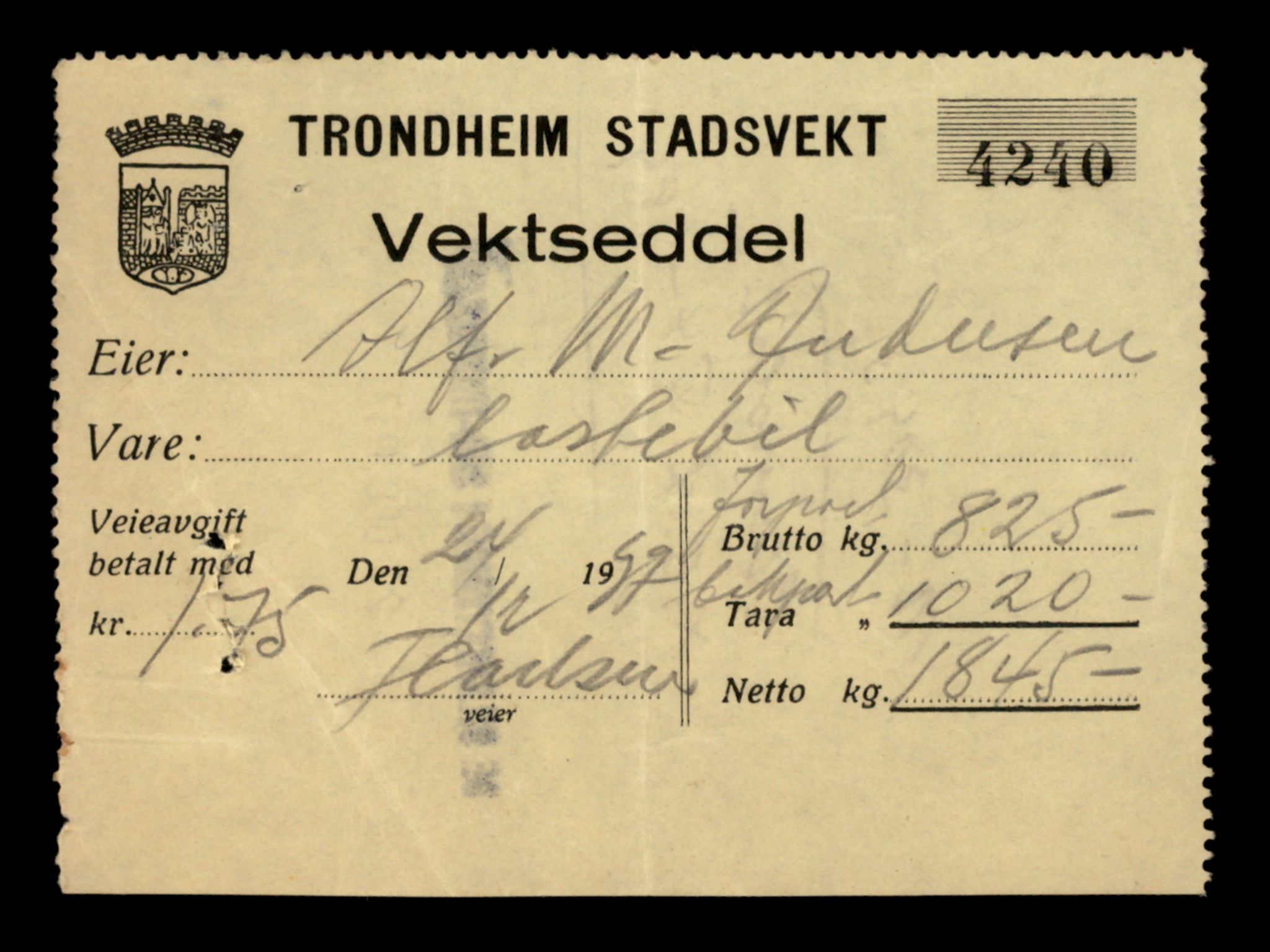 Møre og Romsdal vegkontor - Ålesund trafikkstasjon, AV/SAT-A-4099/F/Fe/L0034: Registreringskort for kjøretøy T 12500 - T 12652, 1927-1998, p. 2307