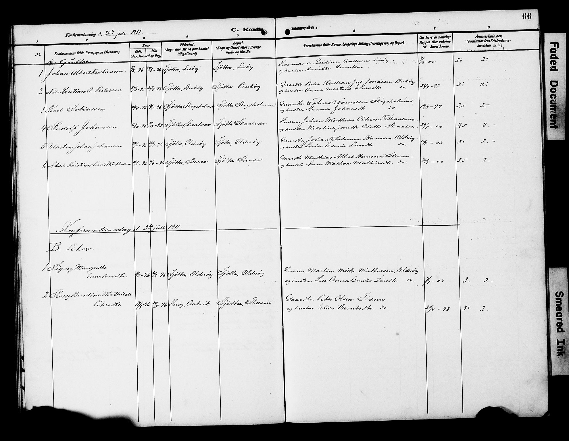 Ministerialprotokoller, klokkerbøker og fødselsregistre - Nordland, SAT/A-1459/818/L0273: Parish register (copy) no. 818C01, 1893-1928, p. 66