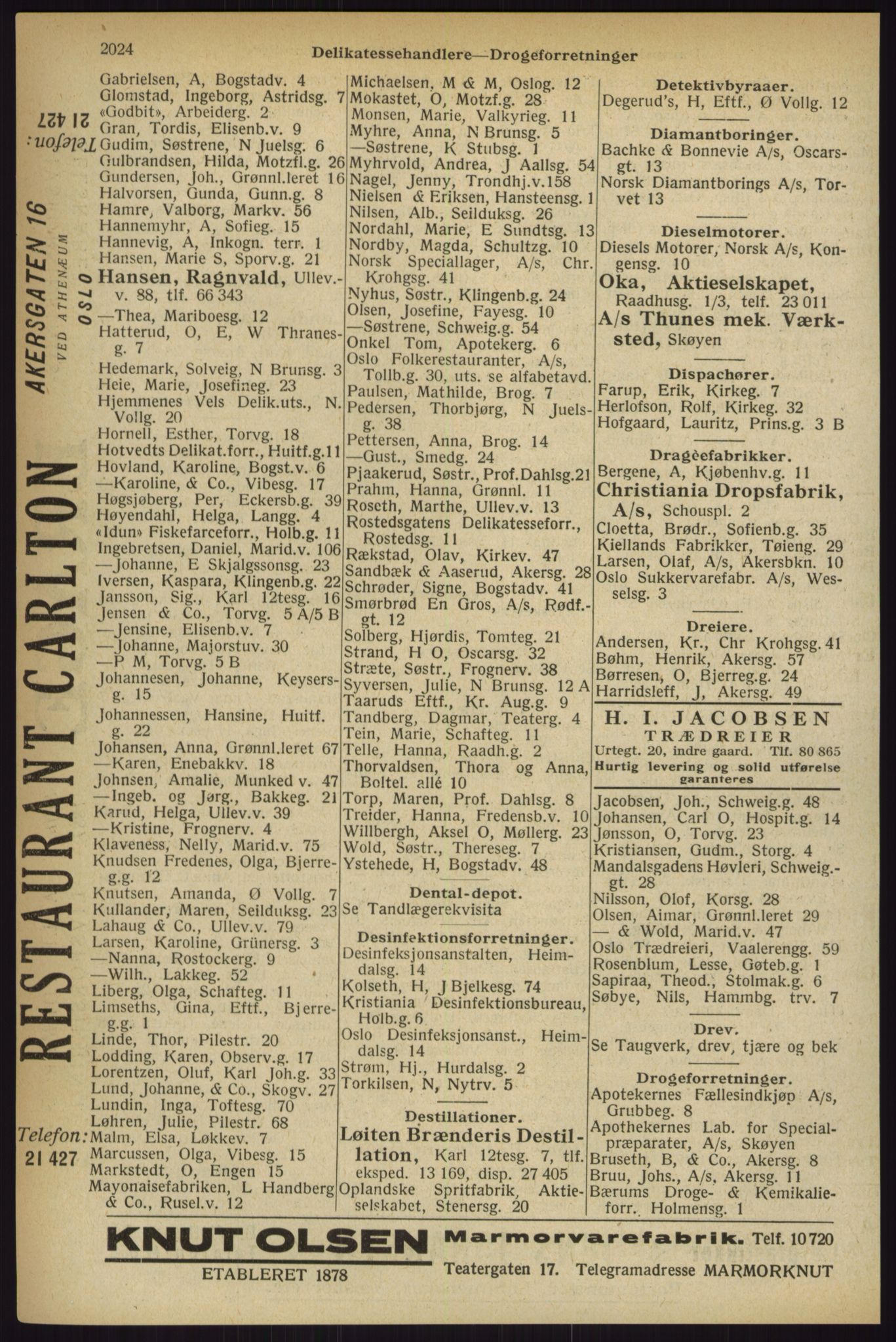 Kristiania/Oslo adressebok, PUBL/-, 1927, p. 2024