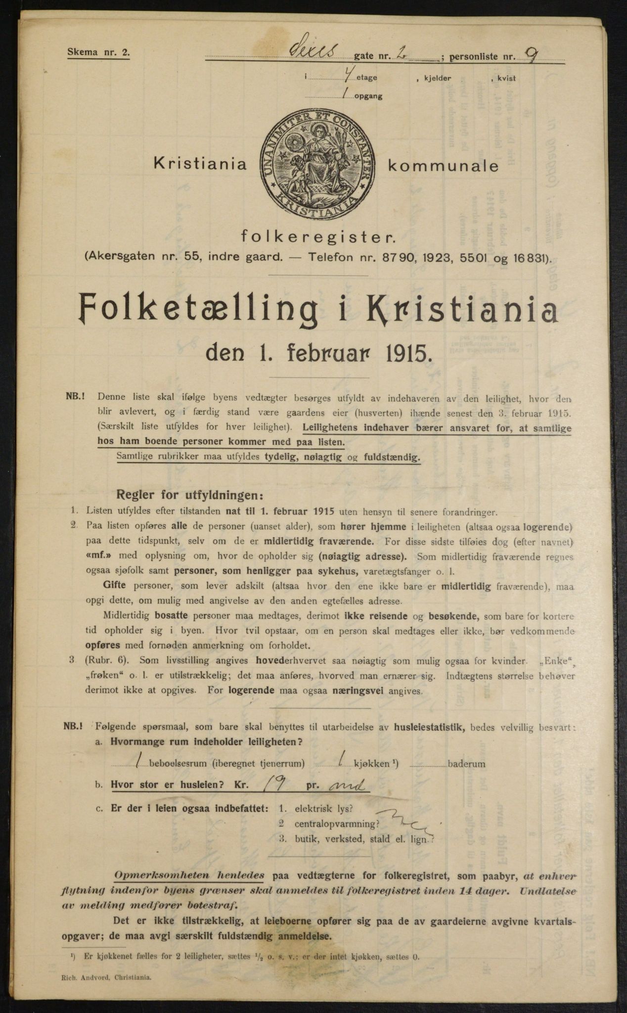 OBA, Municipal Census 1915 for Kristiania, 1915, p. 94403