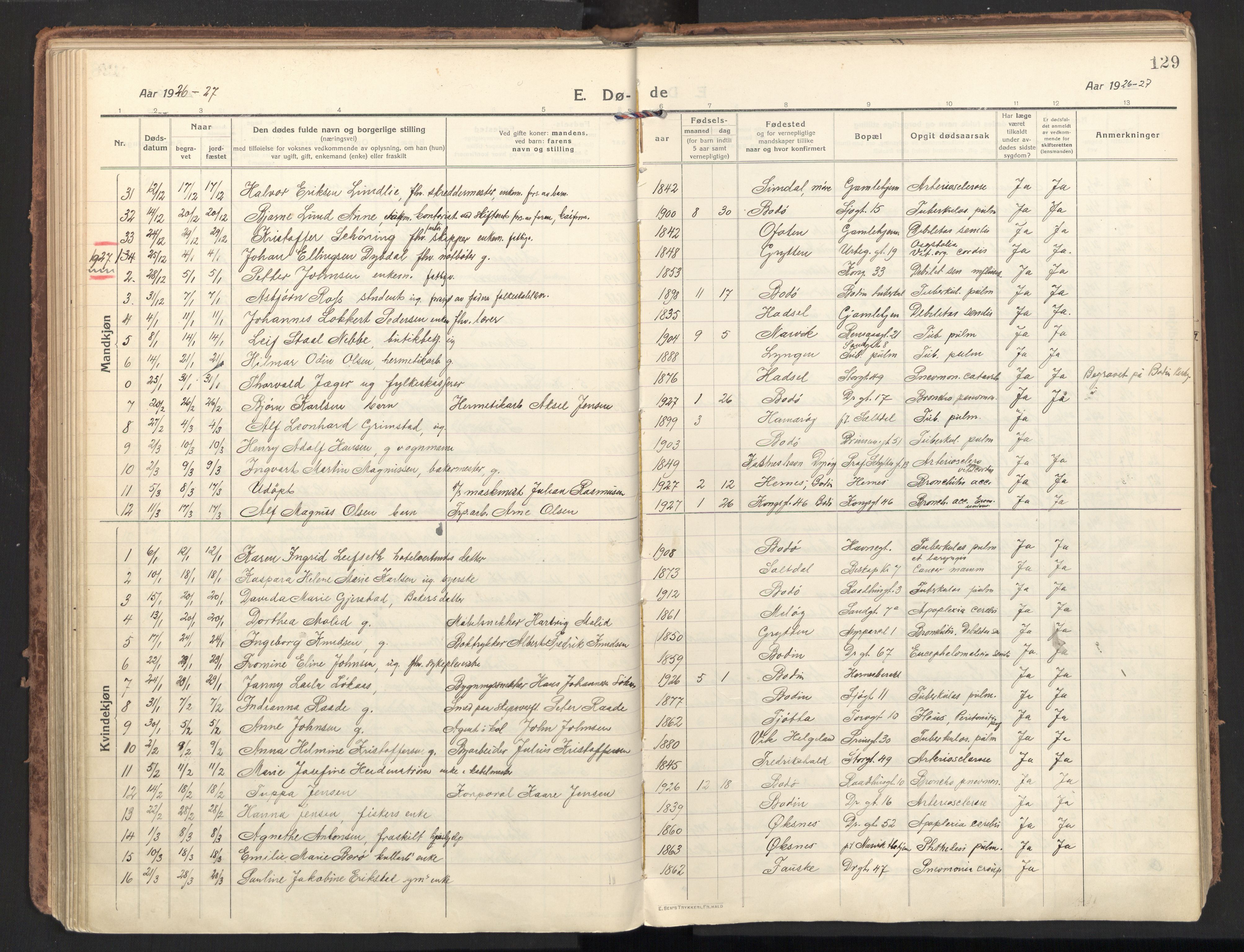 Ministerialprotokoller, klokkerbøker og fødselsregistre - Nordland, SAT/A-1459/801/L0018: Parish register (official) no. 801A18, 1916-1930, p. 129