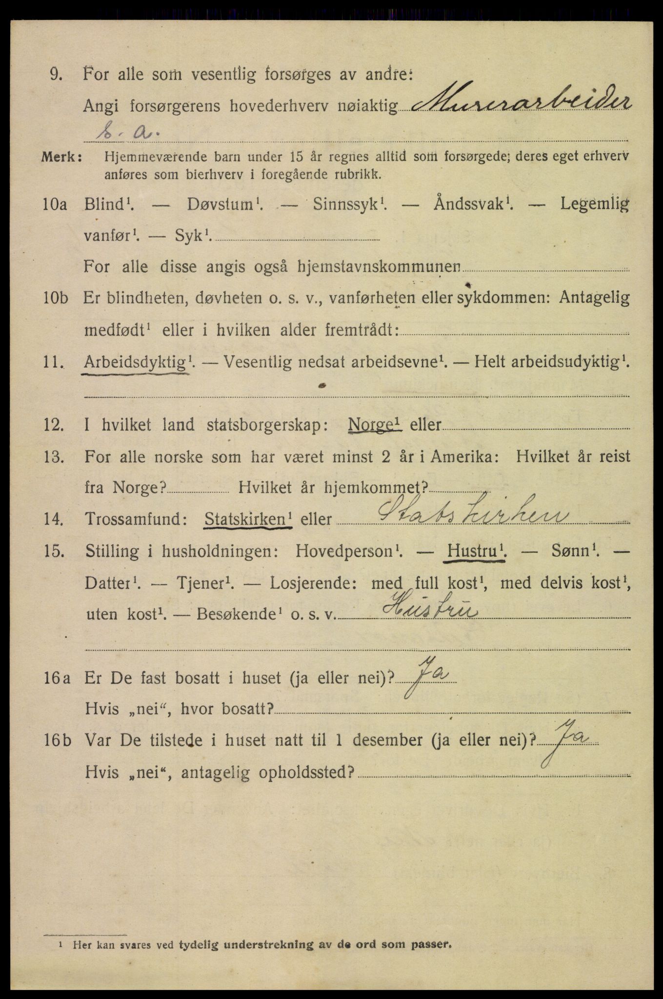 SAH, 1920 census for Gjøvik, 1920, p. 5099