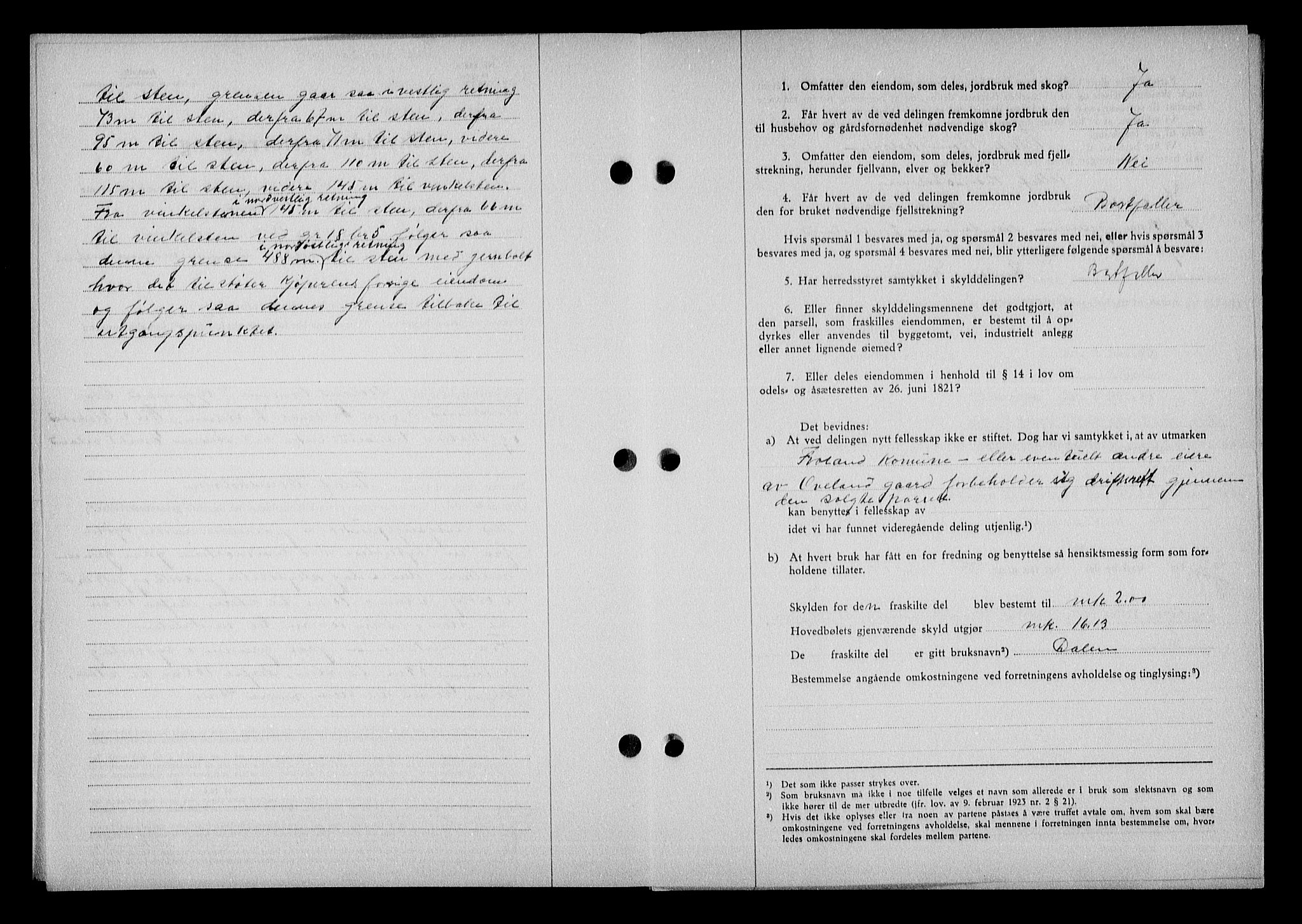 Nedenes sorenskriveri, AV/SAK-1221-0006/G/Gb/Gba/L0048: Mortgage book no. A-II, 1940-1941, Diary no: : 1101/1940