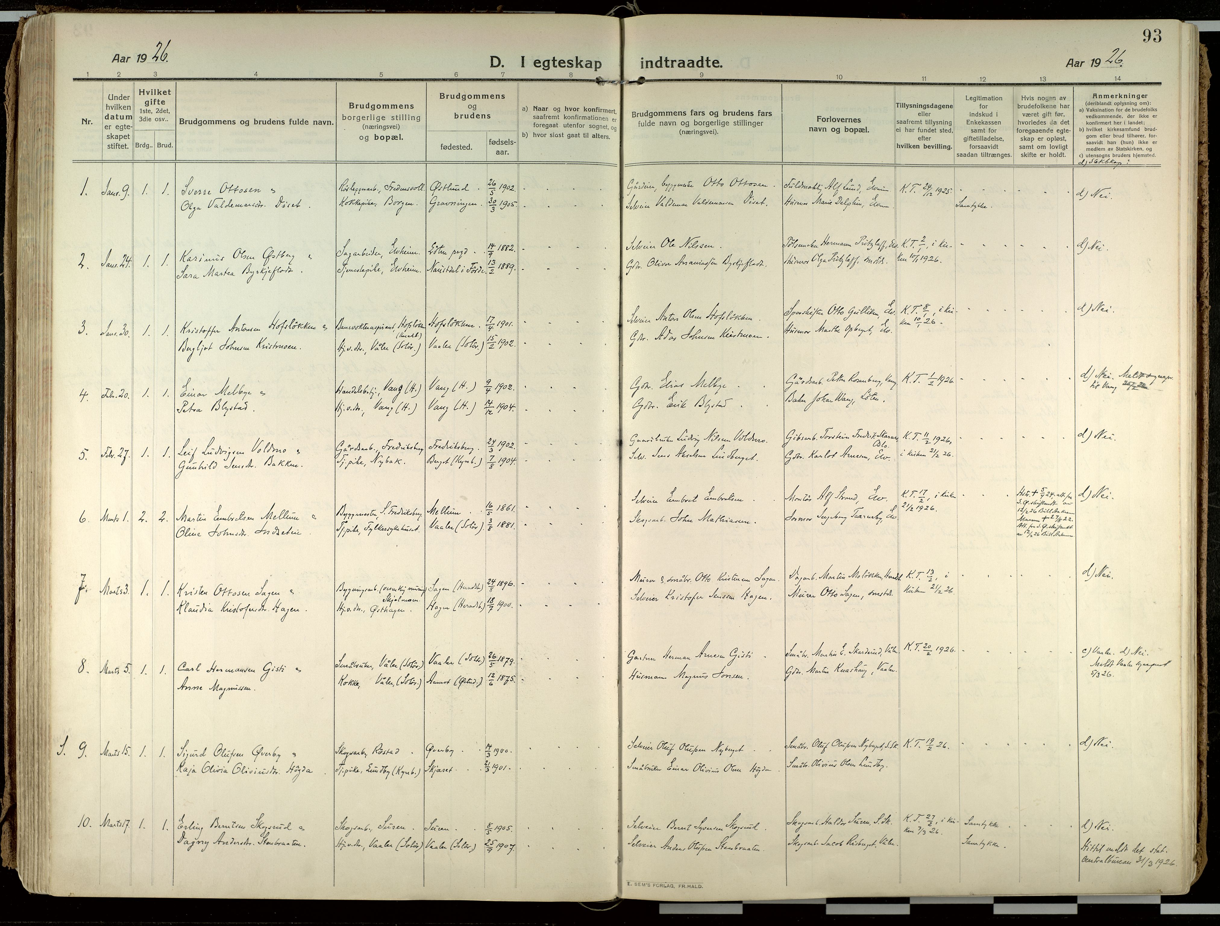 Elverum prestekontor, SAH/PREST-044/H/Ha/Haa/L0021: Parish register (official) no. 21, 1913-1928, p. 93