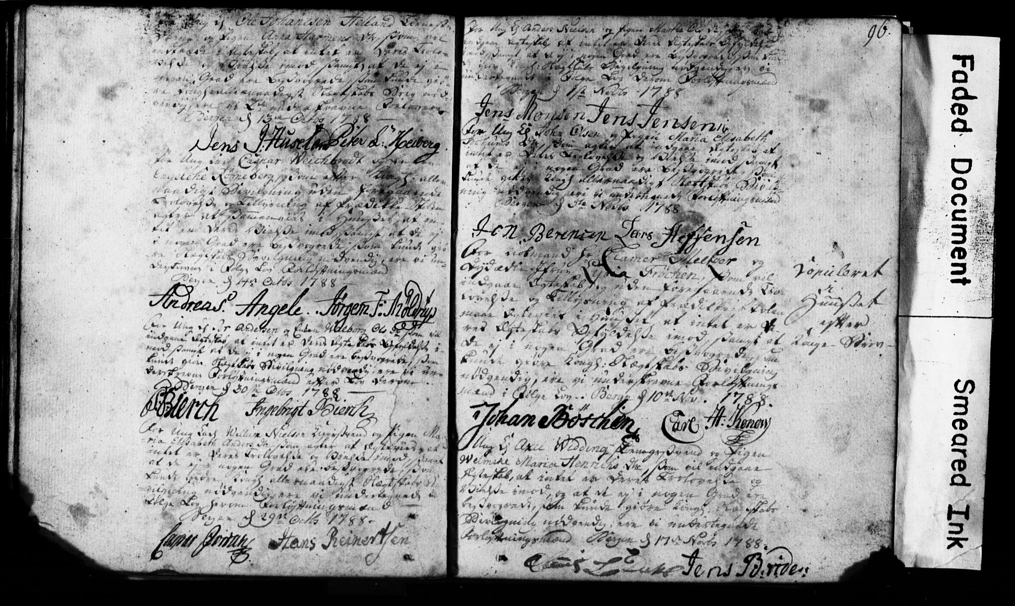 Korskirken sokneprestembete, AV/SAB-A-76101: Best man's statements no. II.5.1, 1776-1816, p. 96