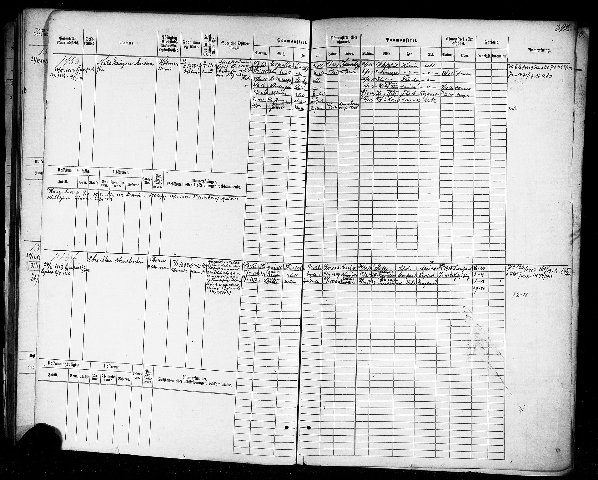 Holmestrand innrulleringskontor, SAKO/A-1151/F/Fc/L0004: Hovedrulle, 1872-1913, p. 401