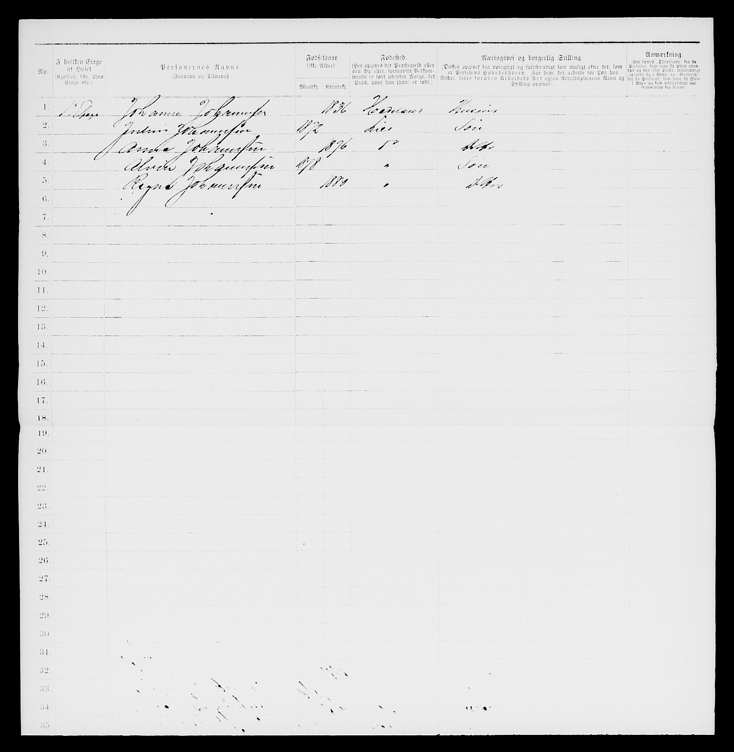 SAKO, 1885 census for 0707 Larvik, 1885, p. 1563