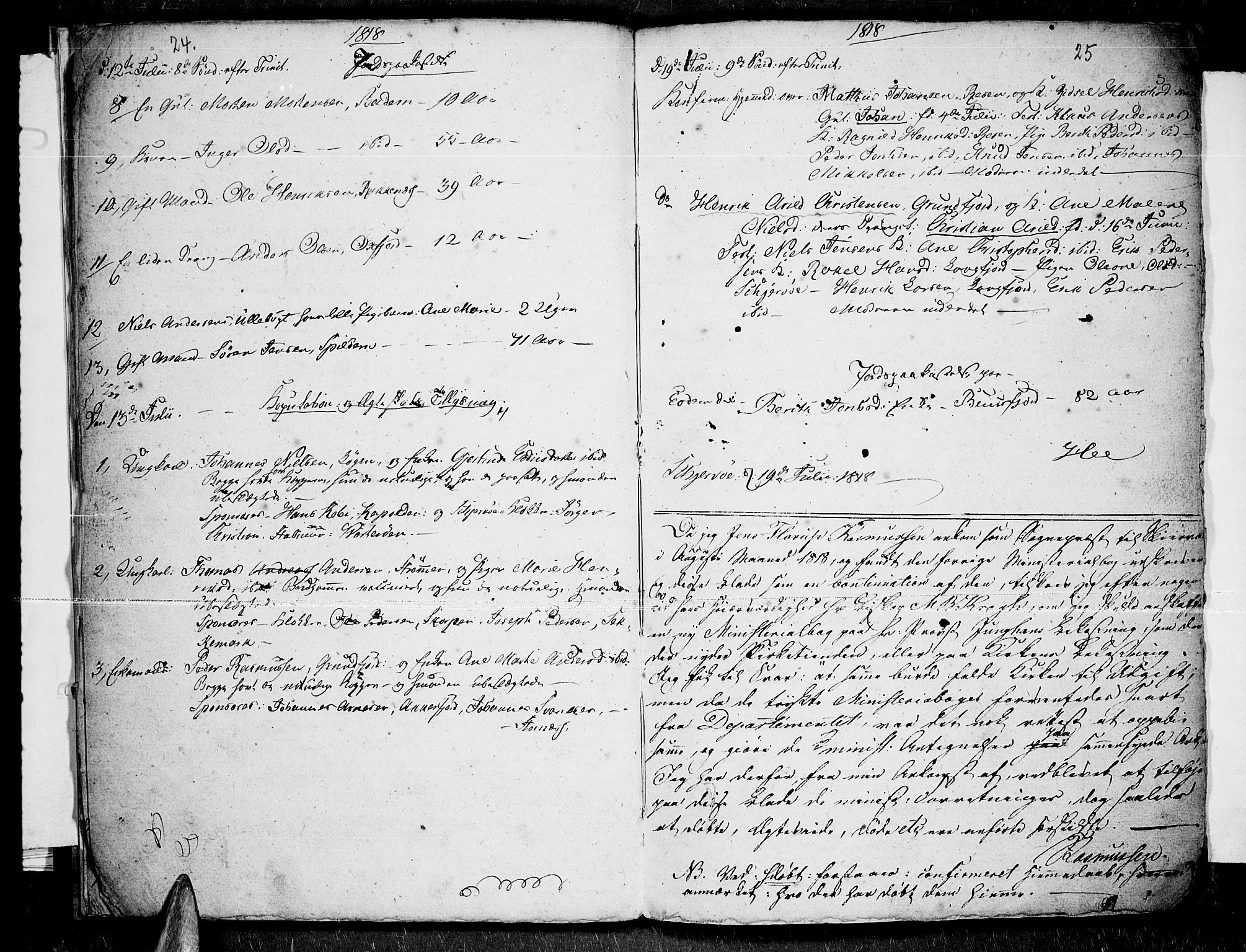 Skjervøy sokneprestkontor, SATØ/S-1300/H/Ha/Haa/L0003kirke: Parish register (official) no. 3, 1817-1820, p. 24-25