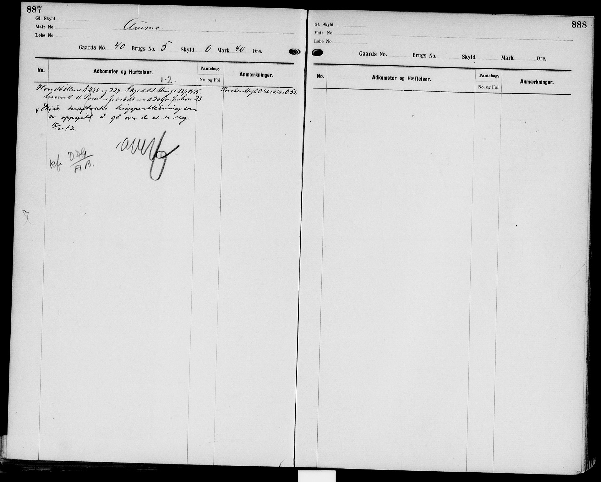 Nord-Gudbrandsdal tingrett, SAH/TING-002/H/Ha/Had/L0004: Mortgage register no. 4, 1898-1950, p. 887-888