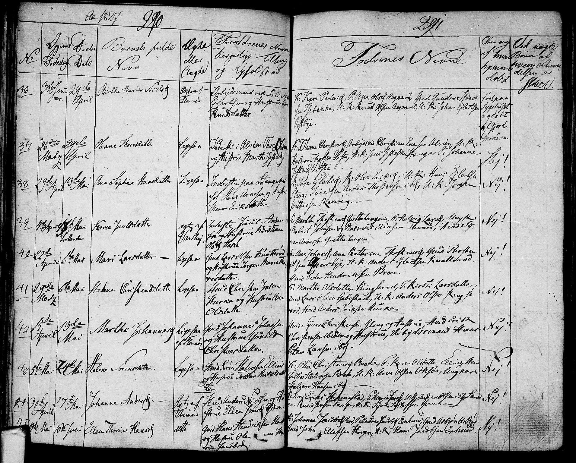 Tune prestekontor Kirkebøker, SAO/A-2007/F/Fa/L0006: Parish register (official) no. 6, 1823-1831, p. 290-291