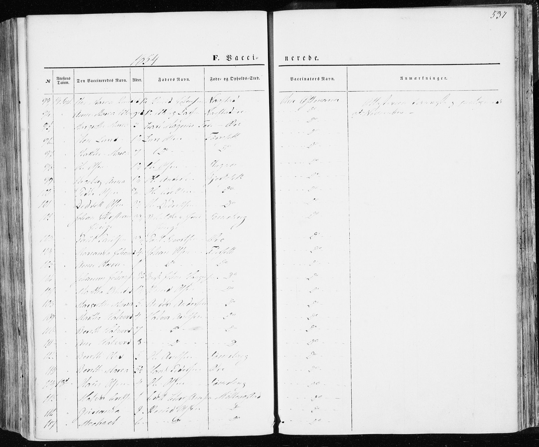 Ministerialprotokoller, klokkerbøker og fødselsregistre - Møre og Romsdal, AV/SAT-A-1454/586/L0984: Parish register (official) no. 586A10, 1844-1856, p. 537