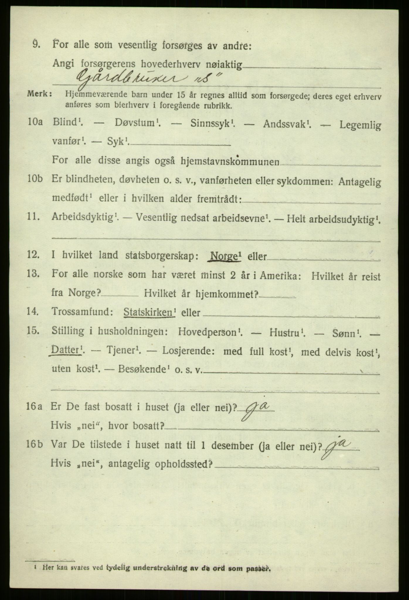 SAB, 1920 census for Naustdal, 1920, p. 5340