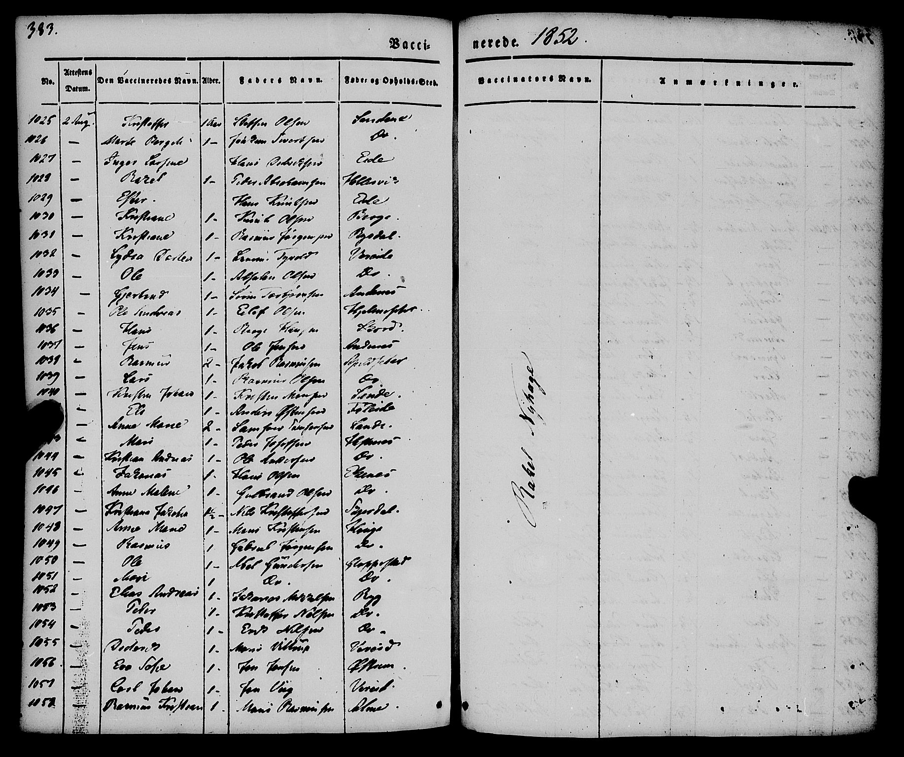 Gloppen sokneprestembete, AV/SAB-A-80101/H/Haa/Haaa/L0008: Parish register (official) no. A 8, 1837-1855, p. 383