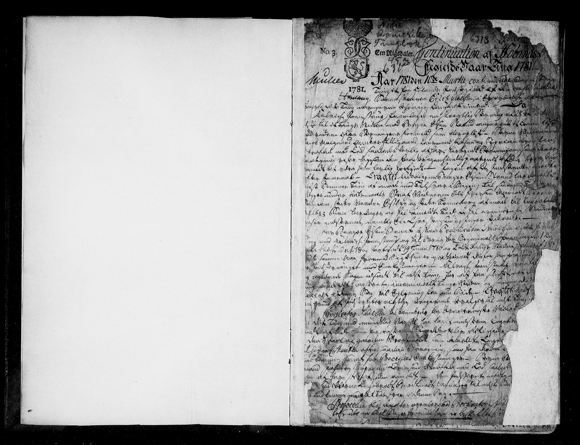 Nedre Romerike sorenskriveri, SAO/A-10469/F/Fb/L0045a: Tingbok, 1781-1786, p. 0b-1a