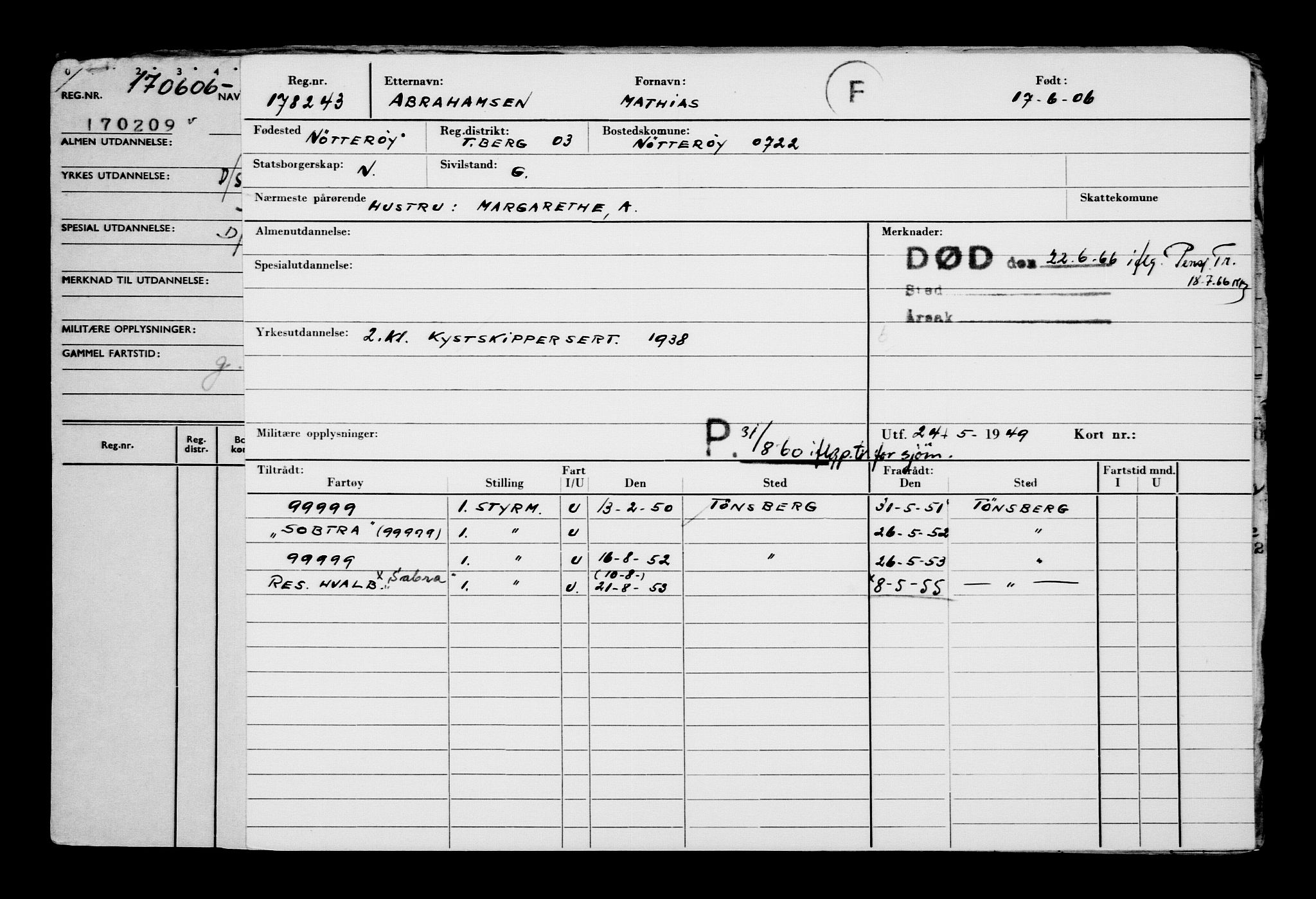 Direktoratet for sjømenn, AV/RA-S-3545/G/Gb/L0065: Hovedkort, 1906, p. 575