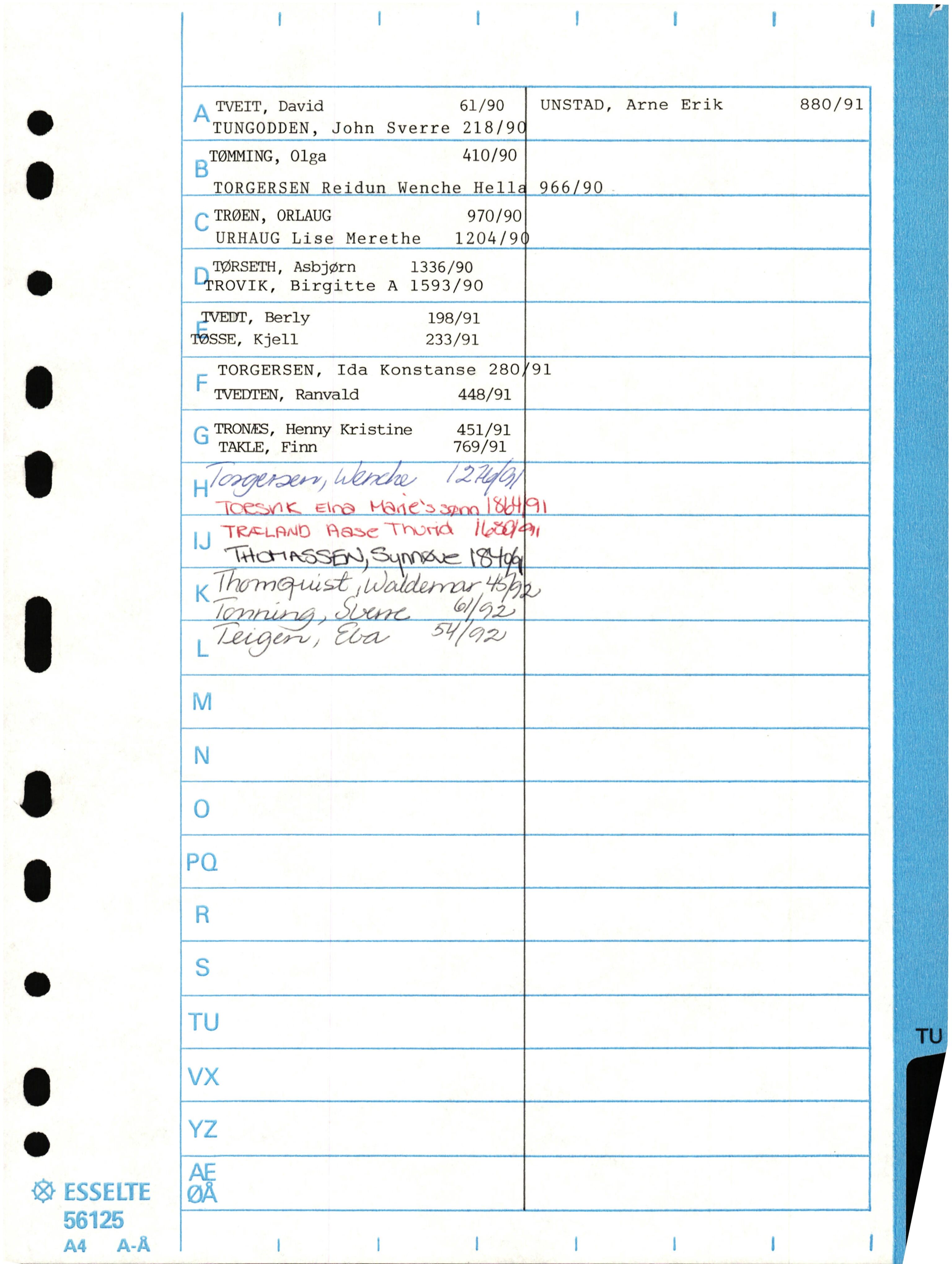 Lensmannen i Laksevåg, AV/SAB-A-33401/0006/L0014: Dødsfallprotokoll, 1991-1993, p. 19