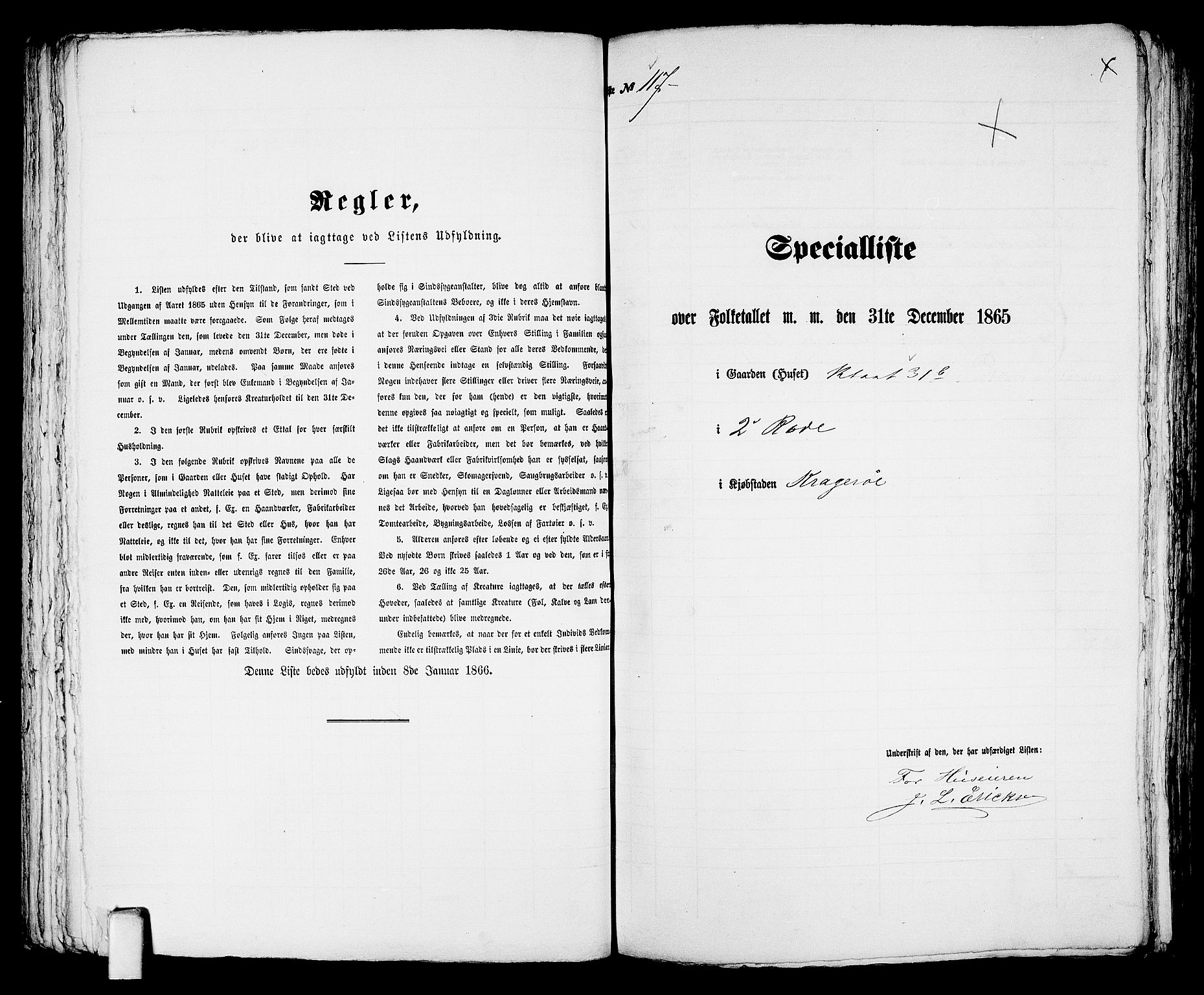 RA, 1865 census for Kragerø/Kragerø, 1865, p. 243