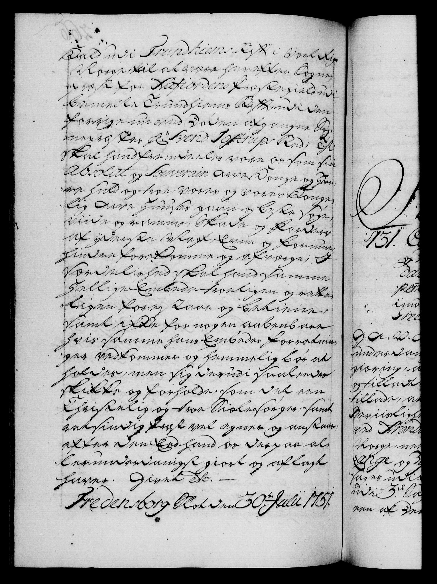 Danske Kanselli 1572-1799, RA/EA-3023/F/Fc/Fca/Fcaa/L0037: Norske registre, 1751-1752, p. 266b