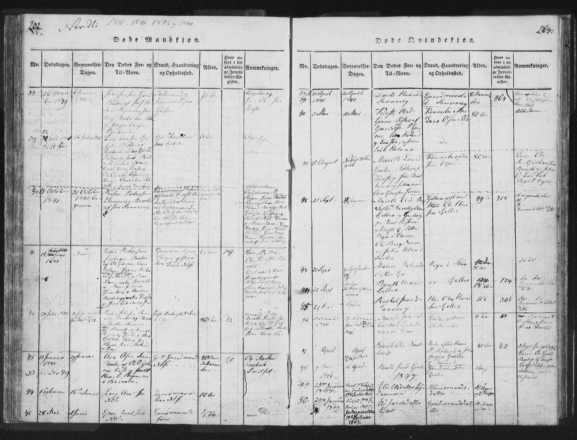 Ministerialprotokoller, klokkerbøker og fødselsregistre - Nord-Trøndelag, SAT/A-1458/755/L0491: Parish register (official) no. 755A01 /1, 1817-1864, p. 202-203