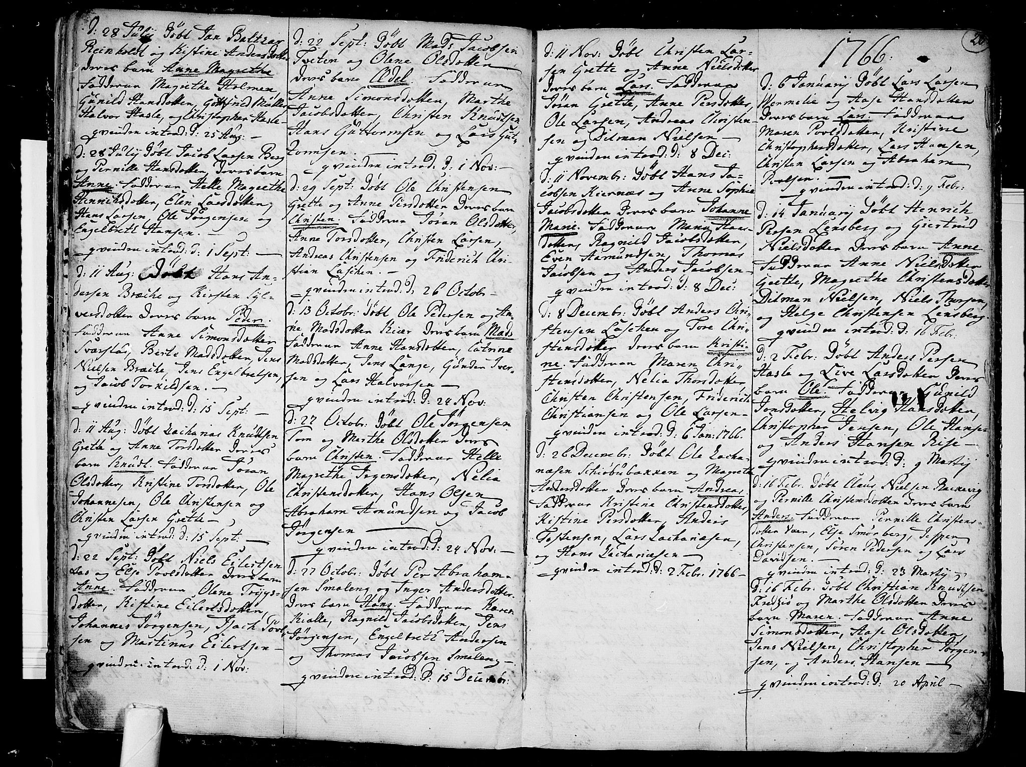 Sem kirkebøker, AV/SAKO-A-5/F/Fa/L0002: Parish register (official) no. I 2, 1764-1798, p. 20